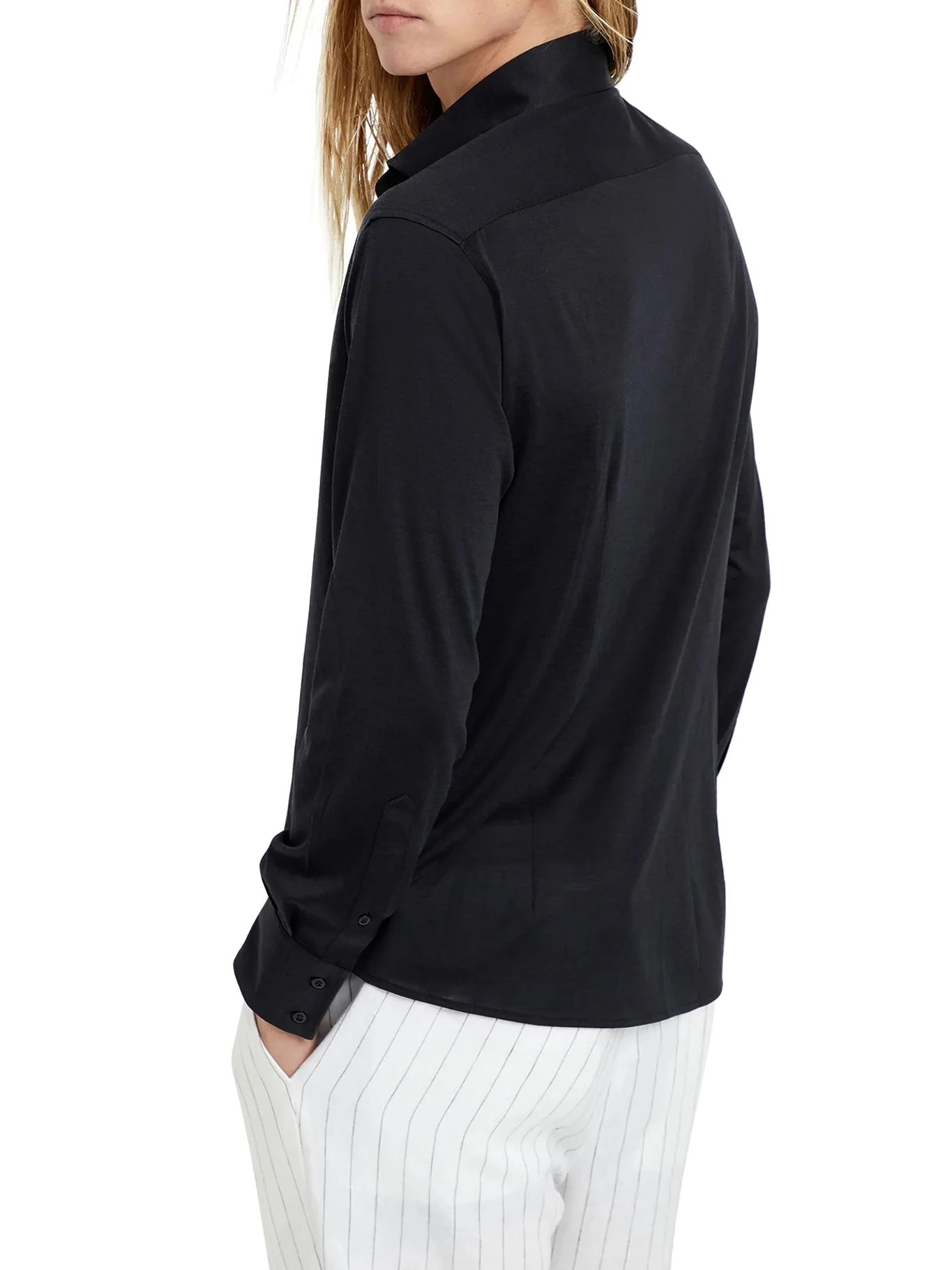 CLASSIC COTTON AND SILK BLEND SHIRT - Image 3
