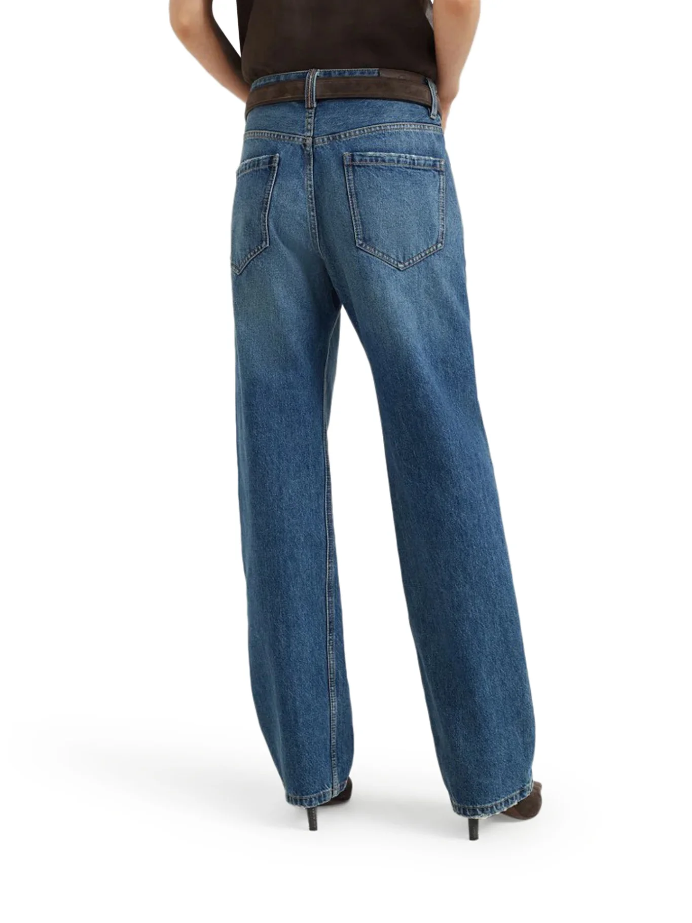 COLUMN PANTS IN AUTHENTIC DENIM WITH MONILE - Image 4