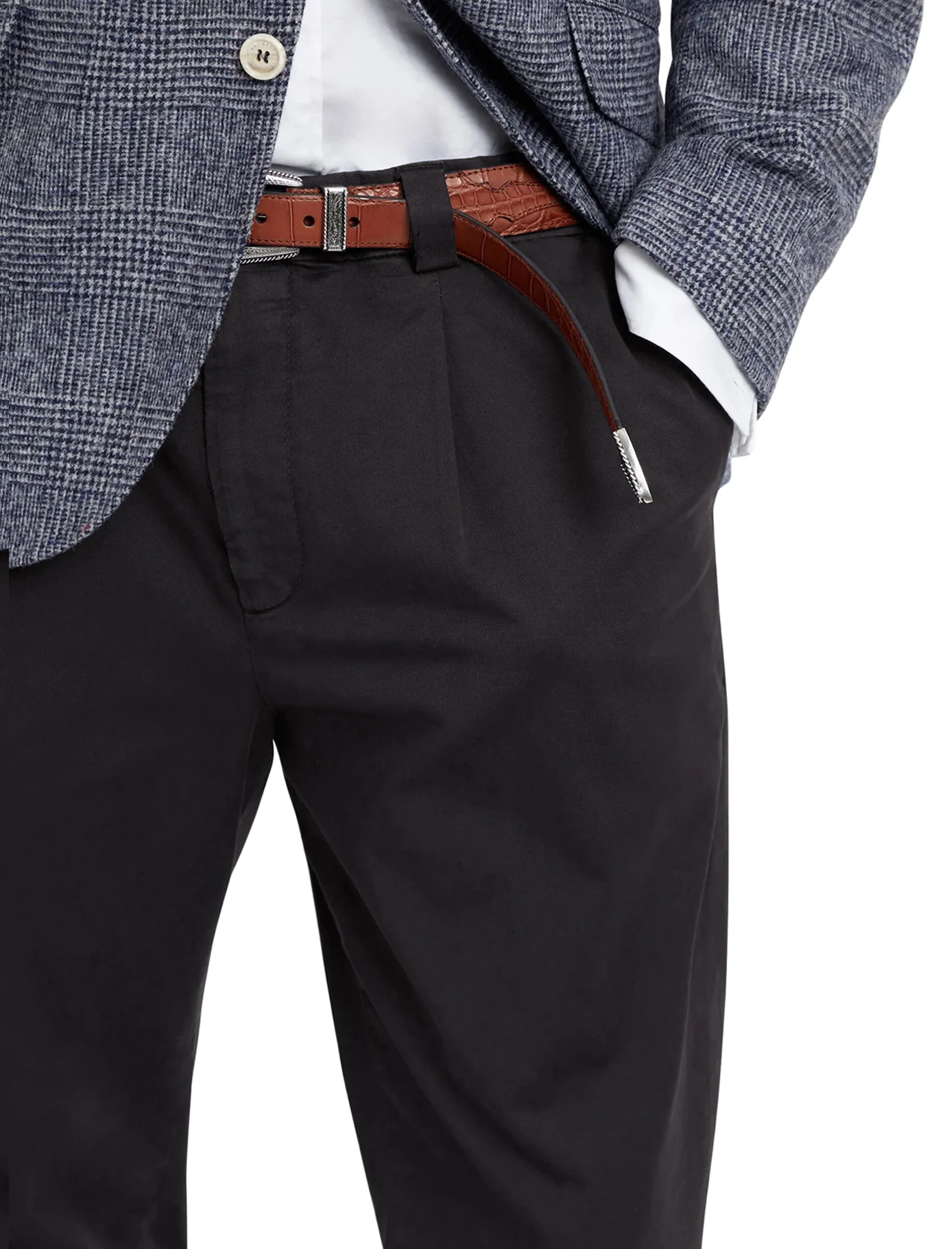 COTTON BLEND CHINO PANTS - Image 5