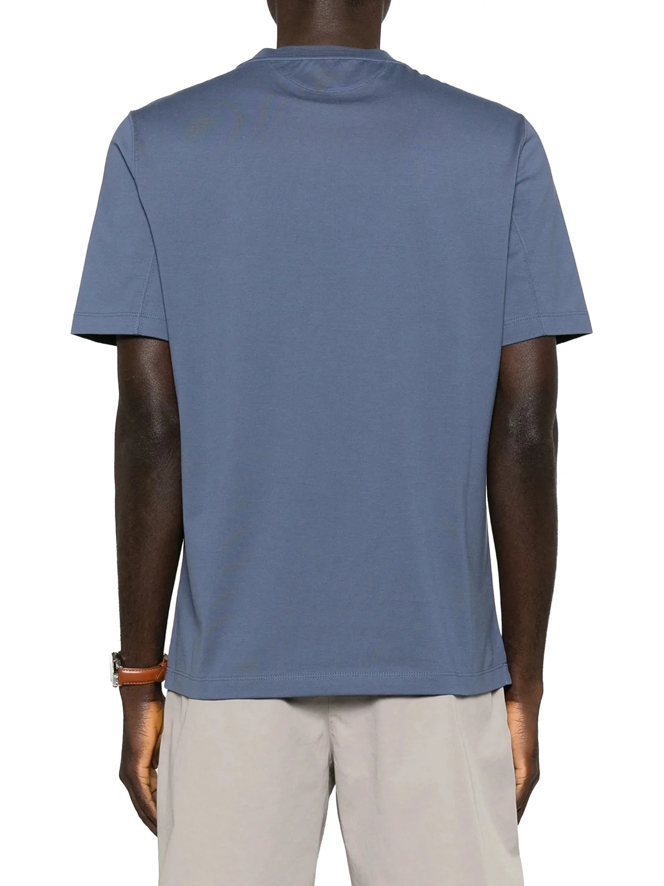 COTTON T-SHIRT WITH CONTRASTING LOGO PRINT - Image 4