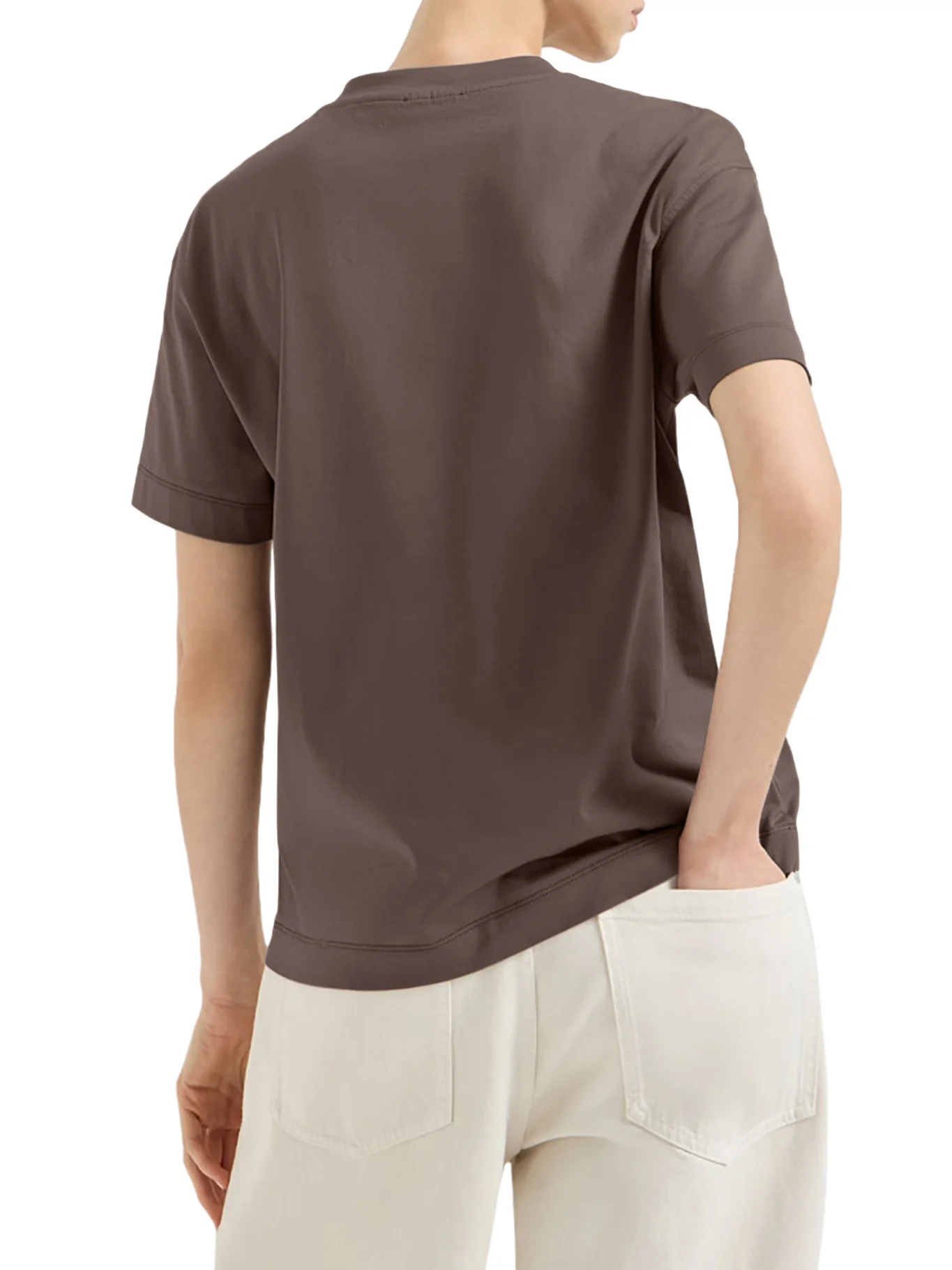 CREW NECK COTTON T-SHIRT WITH MOBILE APPLICATION - Image 4