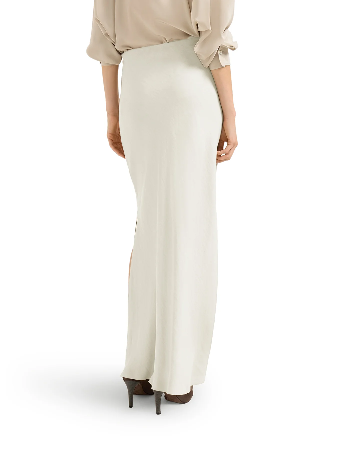 FLUID BIAS-CUT SKIRT IN LINEN BLEND - Image 4