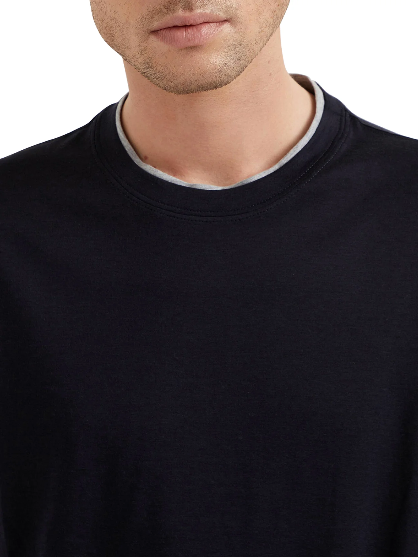 JERSEY T-SHIRT WITH CONTRASTING PROFILES - Image 4