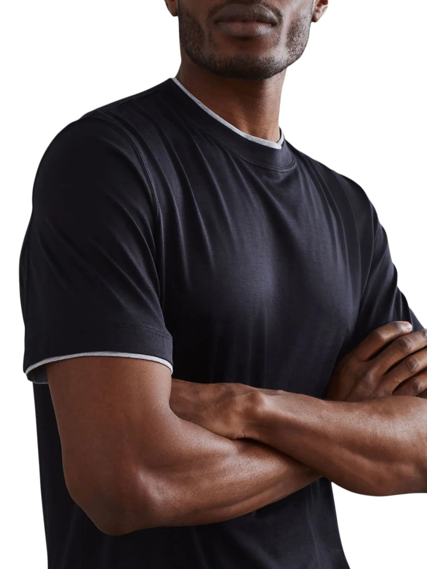 JERSEY T-SHIRT WITH CONTRASTING PROFILES - Image 4