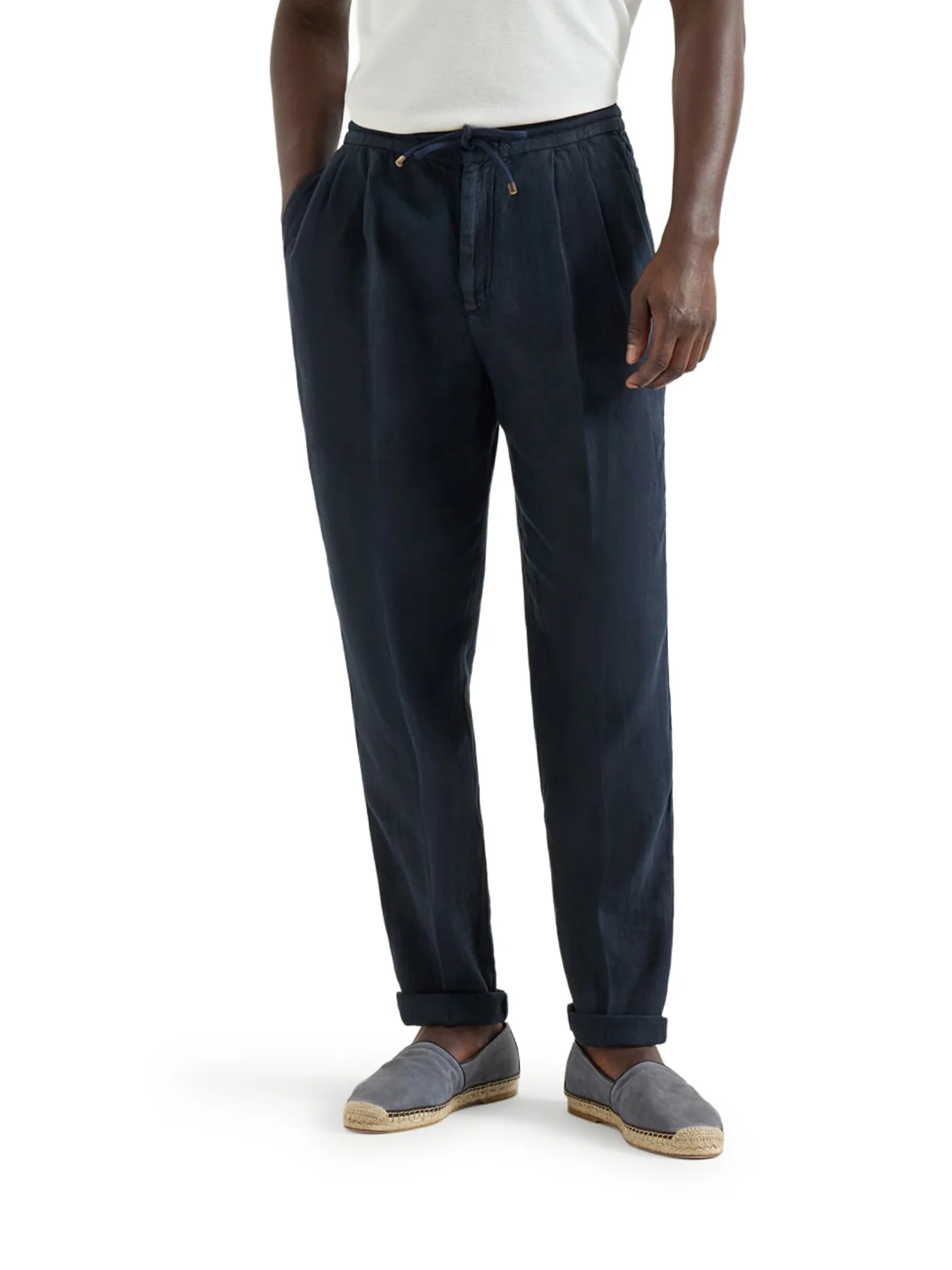 LINEN TROUSERS WITH DRAWSTRING - Image 3