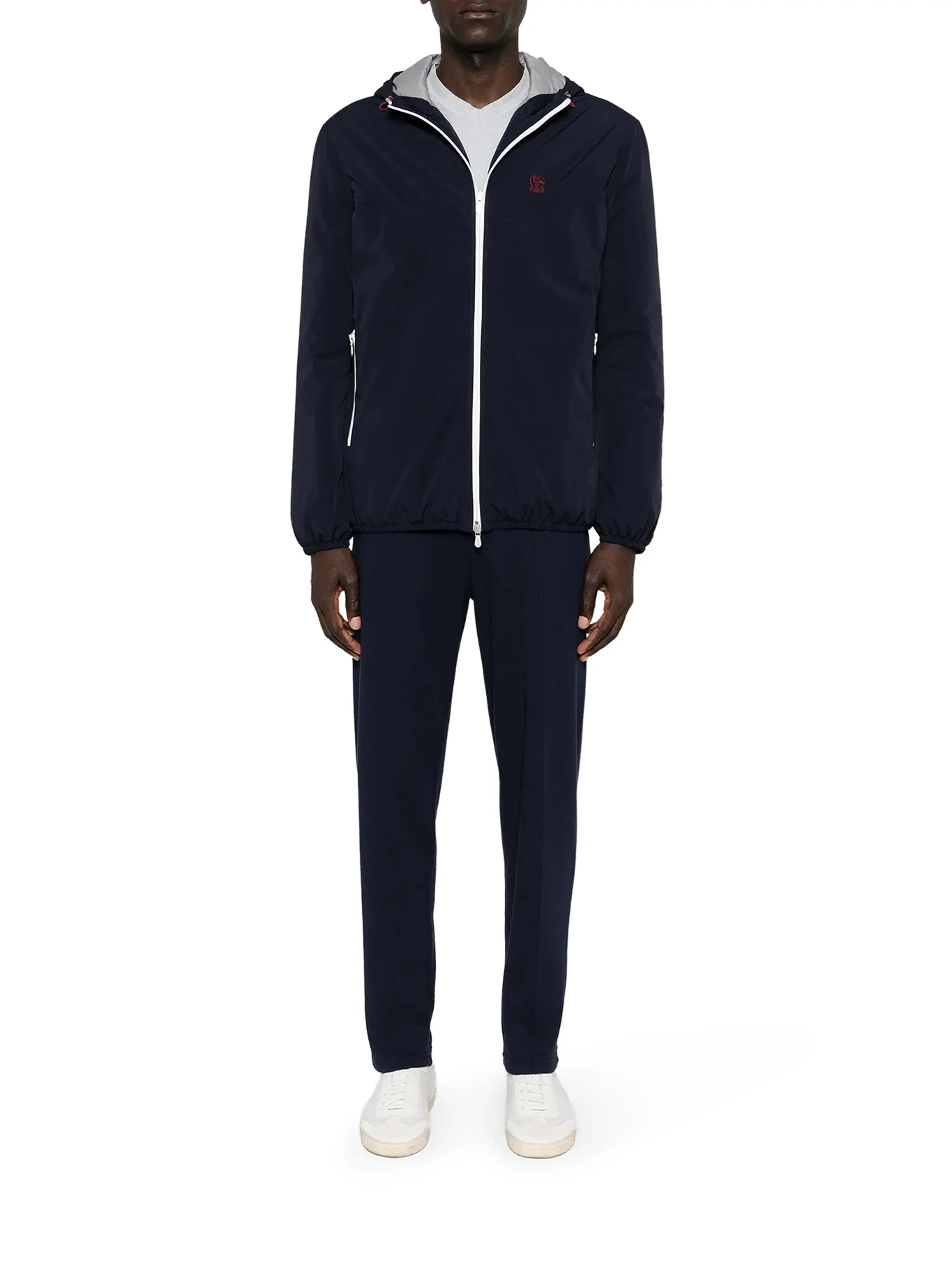 MEMBRANED NYLON JACKET WITH LOGO AND HOOD - Image 2