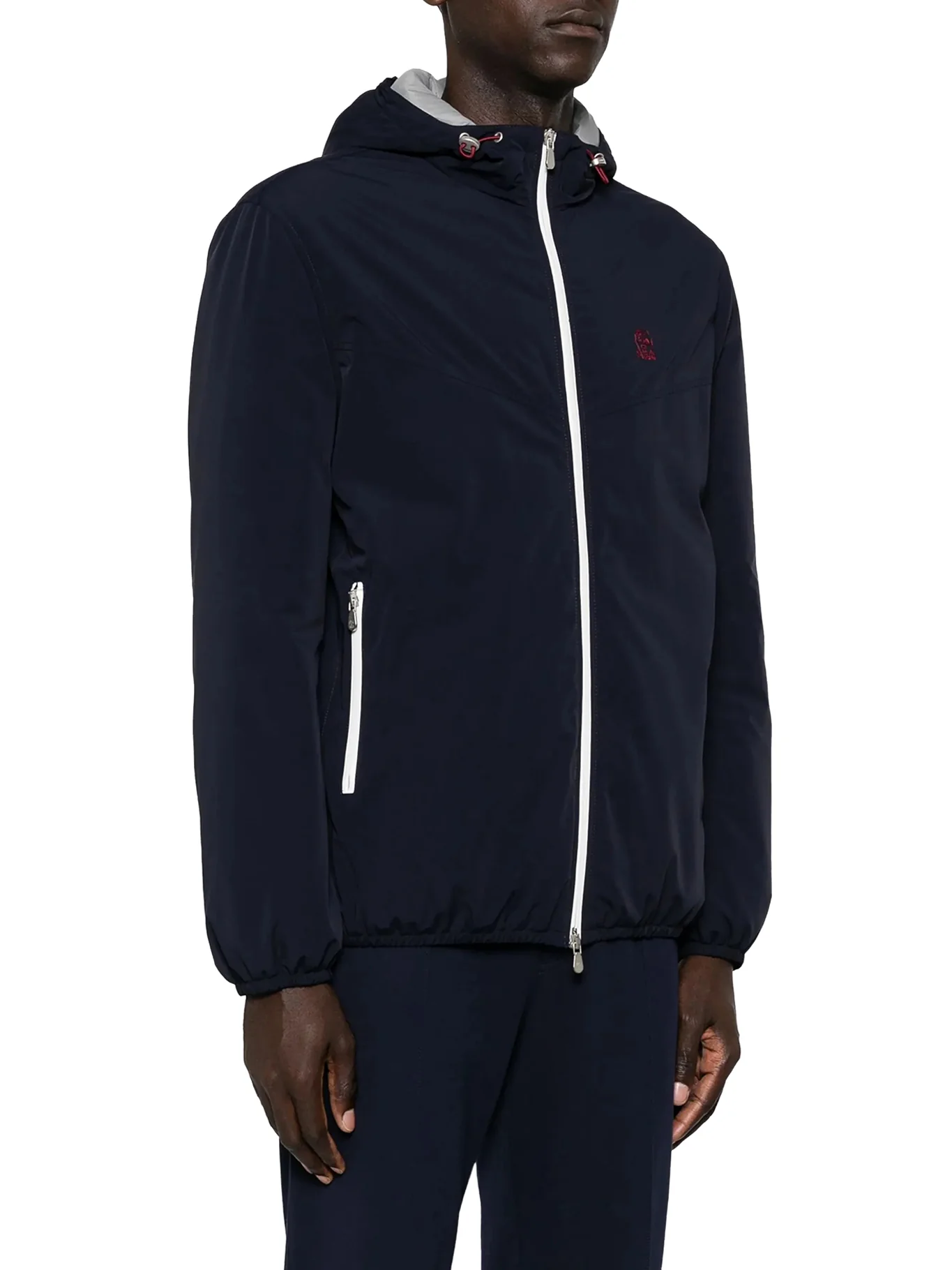 MEMBRANED NYLON JACKET WITH LOGO AND HOOD - Image 4