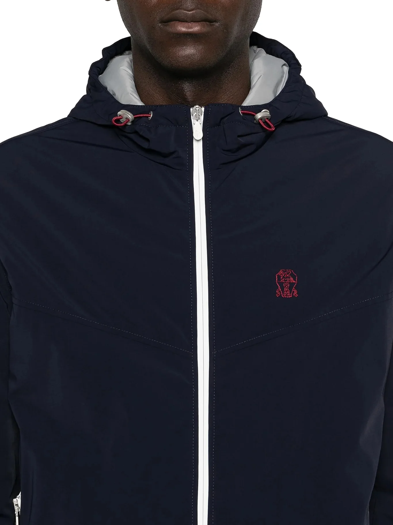 MEMBRANED NYLON JACKET WITH LOGO AND HOOD - Image 5