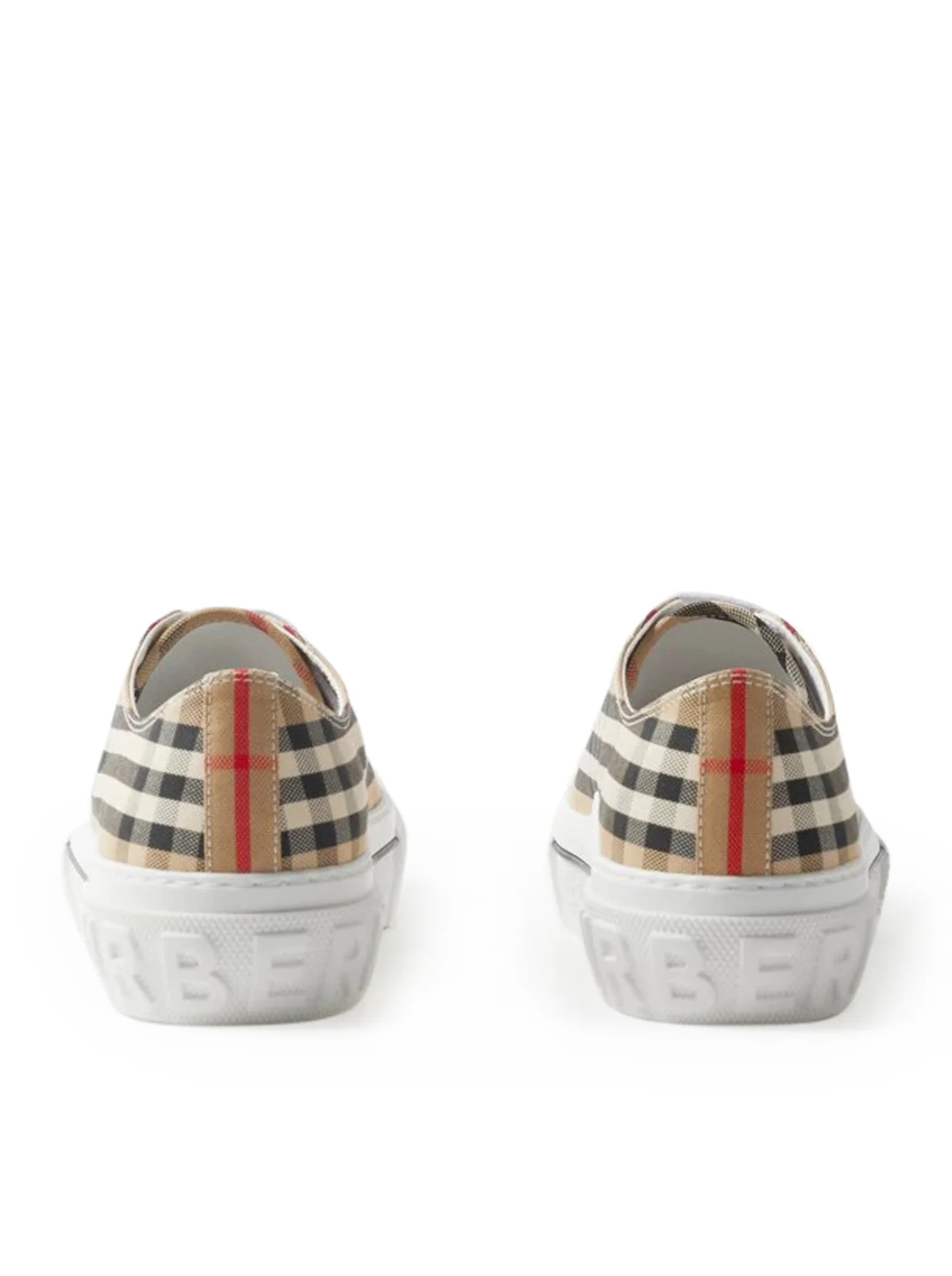 CHECKED COTTON SNEAKERS - Image 4