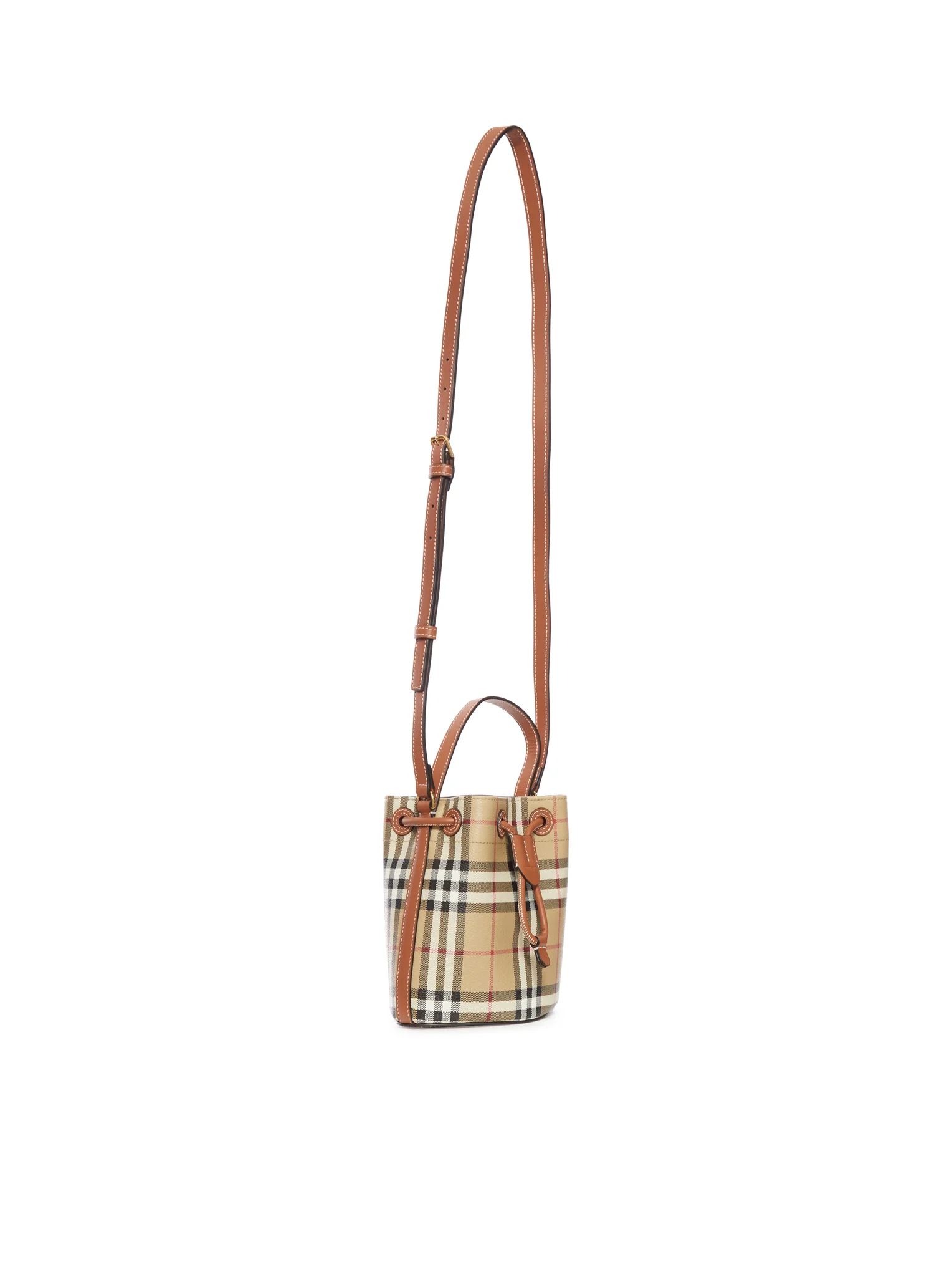 CHECK MINI BUCKET BAG - Image 2