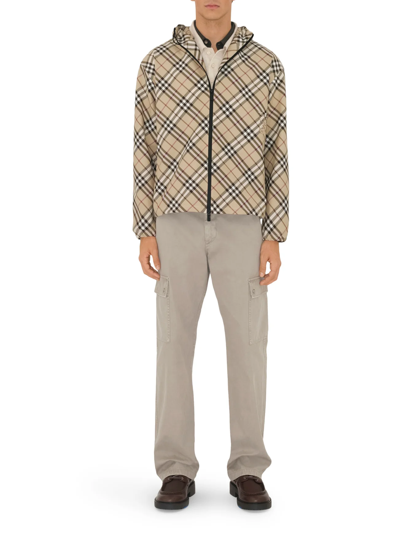 CHECK PRINT TWILL JACKET - Image 2