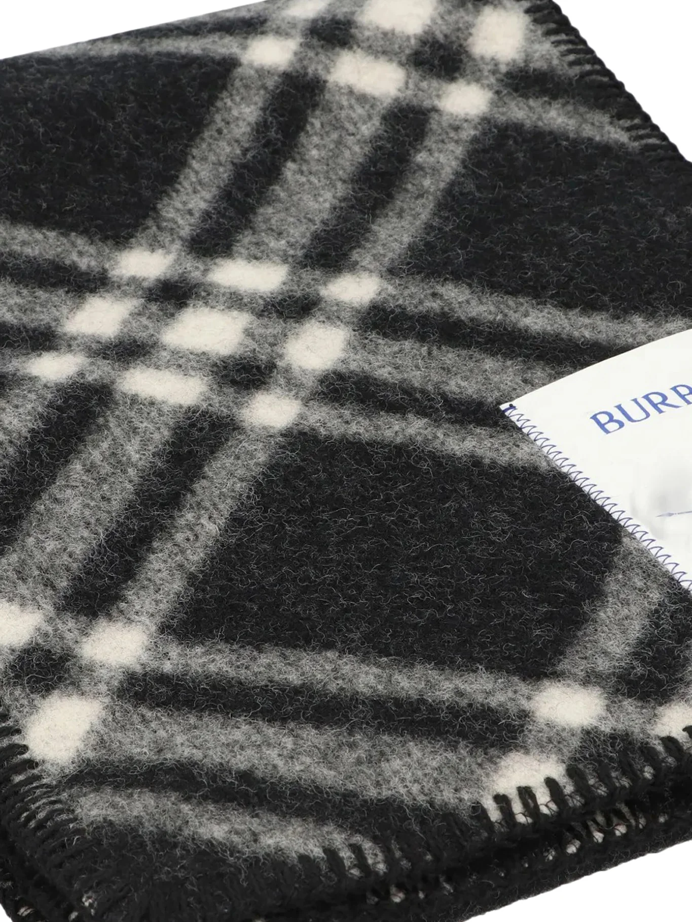 CHECK WOOL SCARF - Image 3