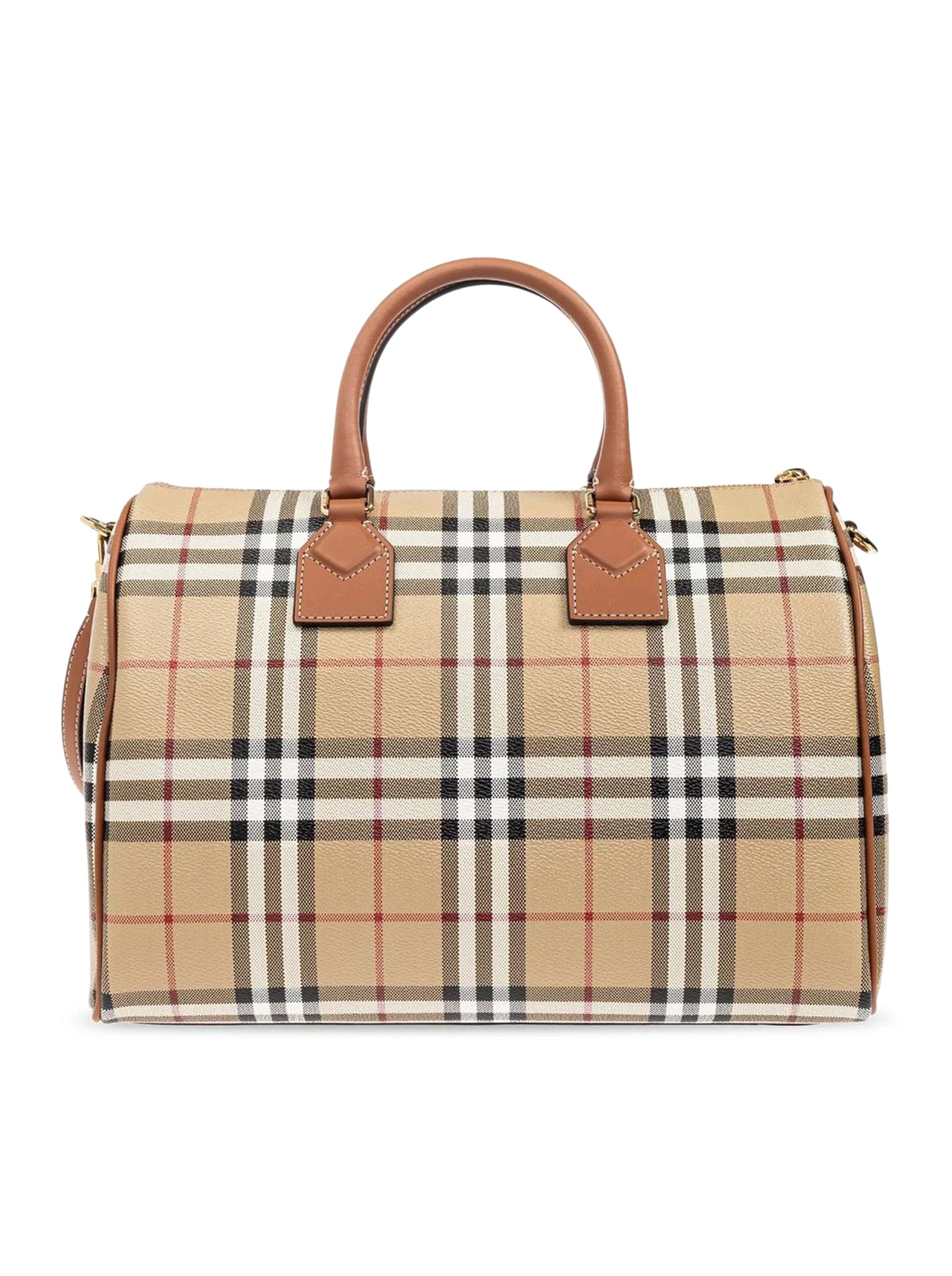 CHECKED ZIPPED BOWLING TOTE BAG - Image 2