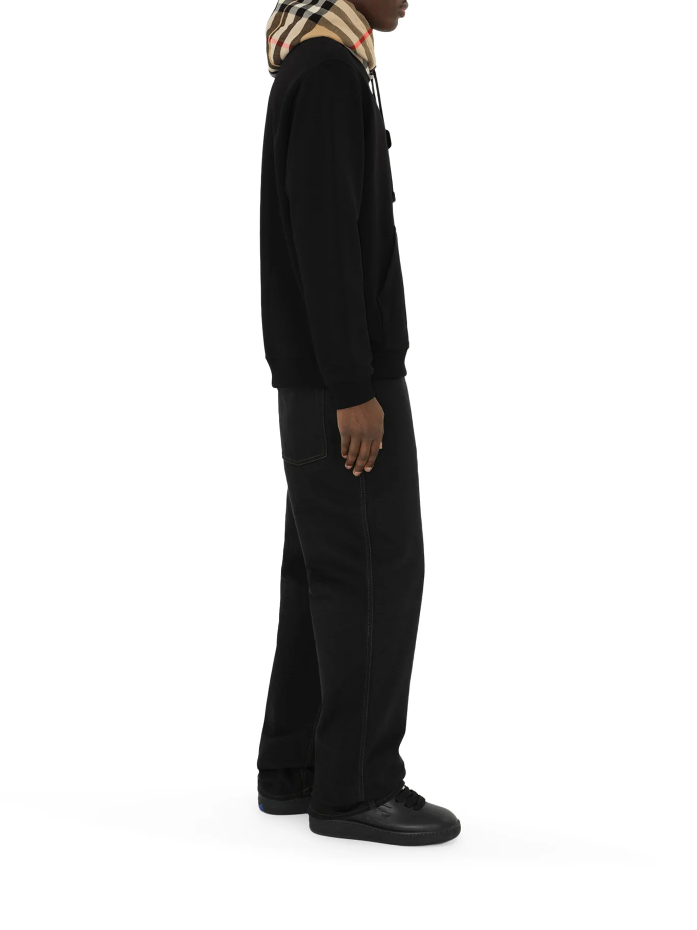 CHECK HOODED COTTON SWEATSHIRT - Image 3