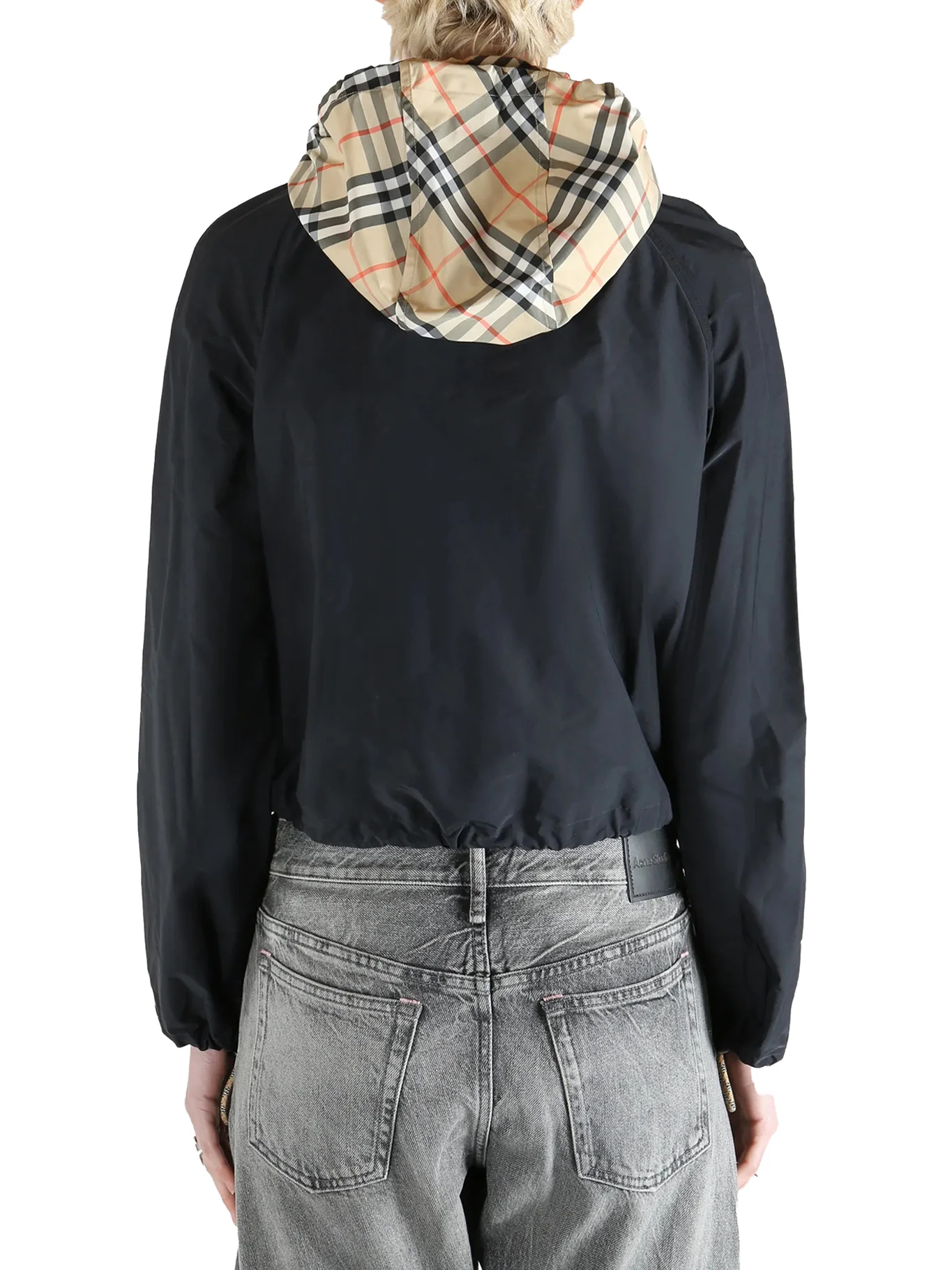 CROP JACKET WITH HOOD AND CHECK DETAILS - Image 3