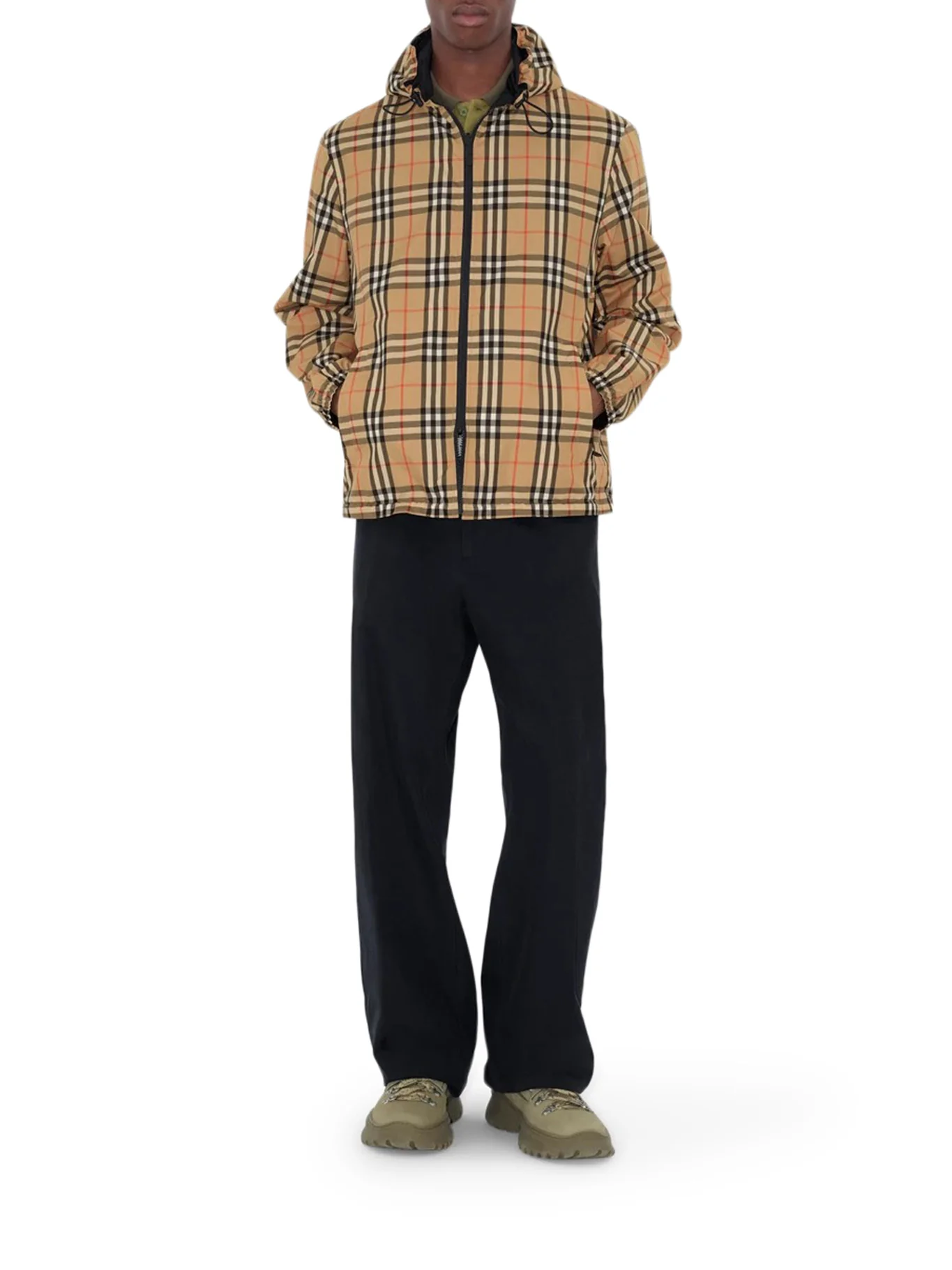 REVERSIBLE CHECK JACKET WITH HOOD - Image 2