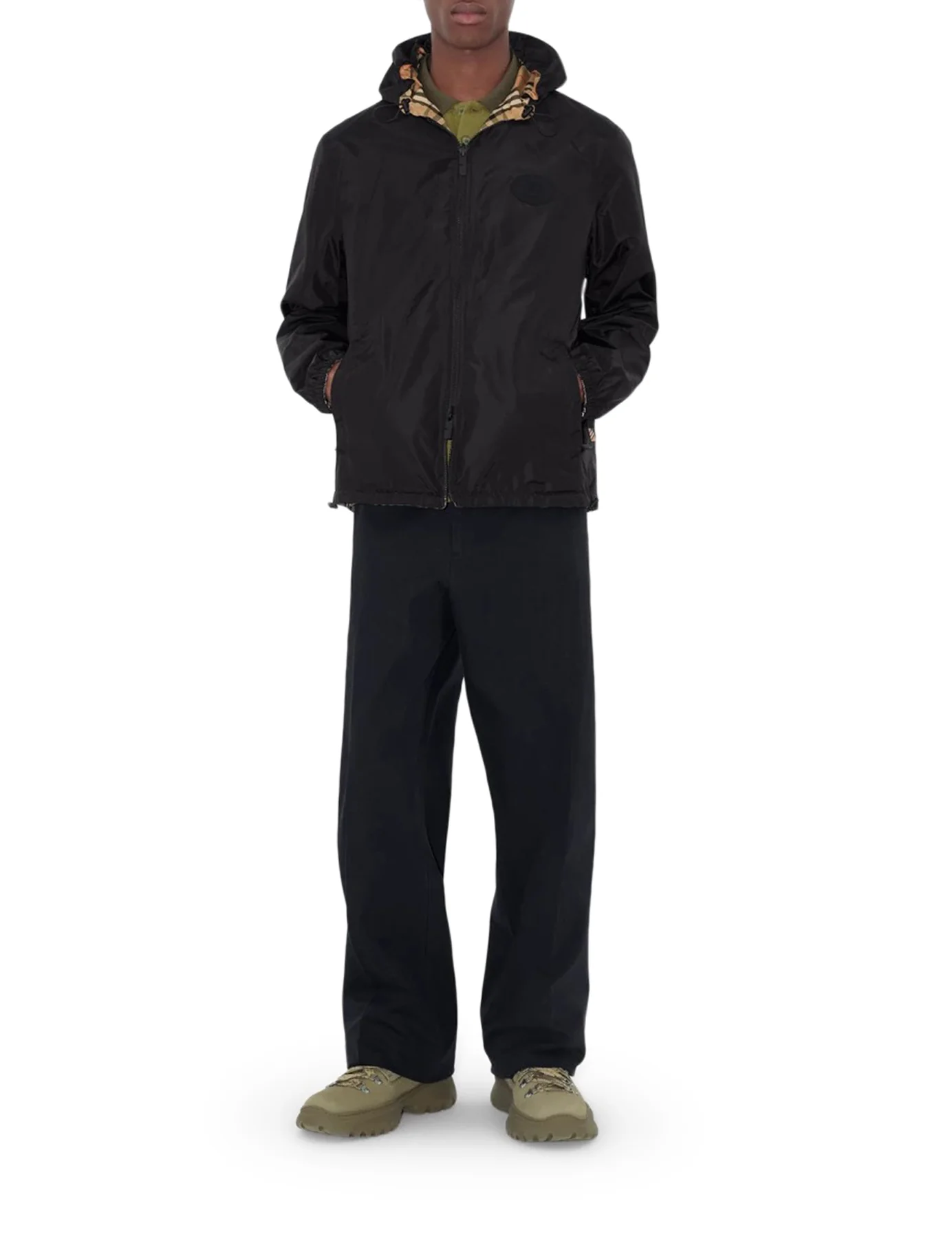REVERSIBLE CHECK JACKET WITH HOOD - Image 3