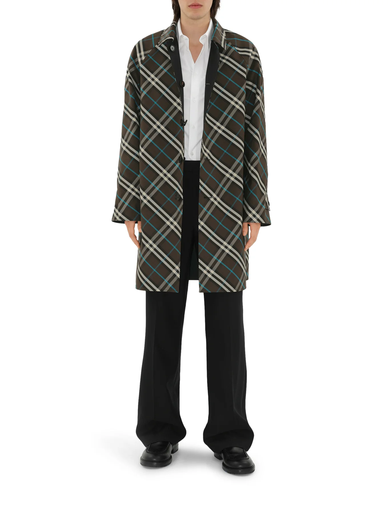 LONG GABARDINE COAT - Image 3