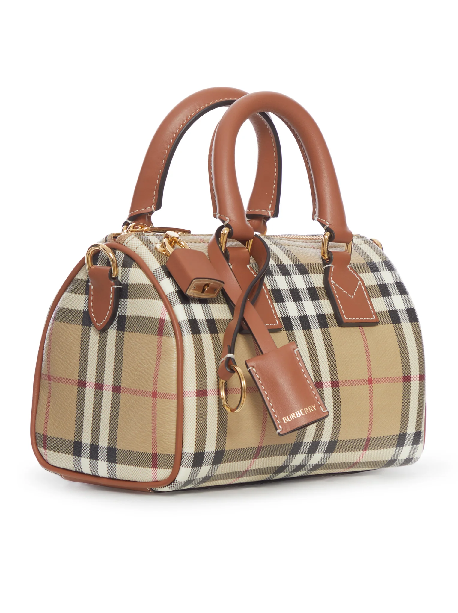 MINI CHECK BOWLING BAG - Image 2