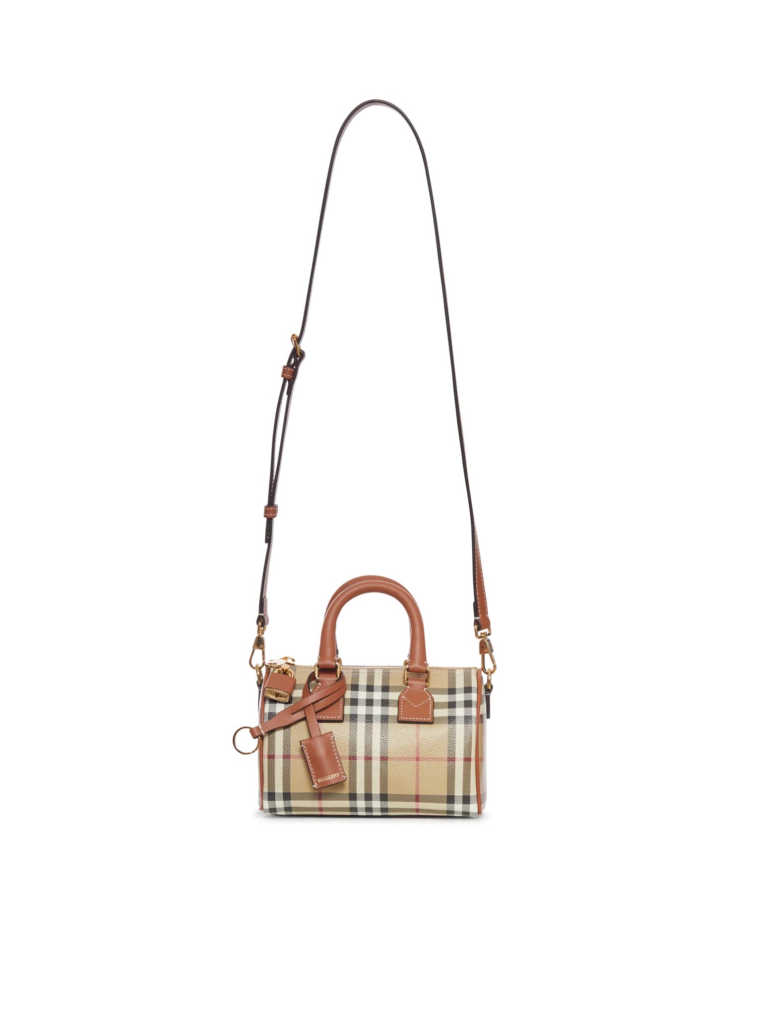 MINI CHECK BOWLING BAG - Image 4