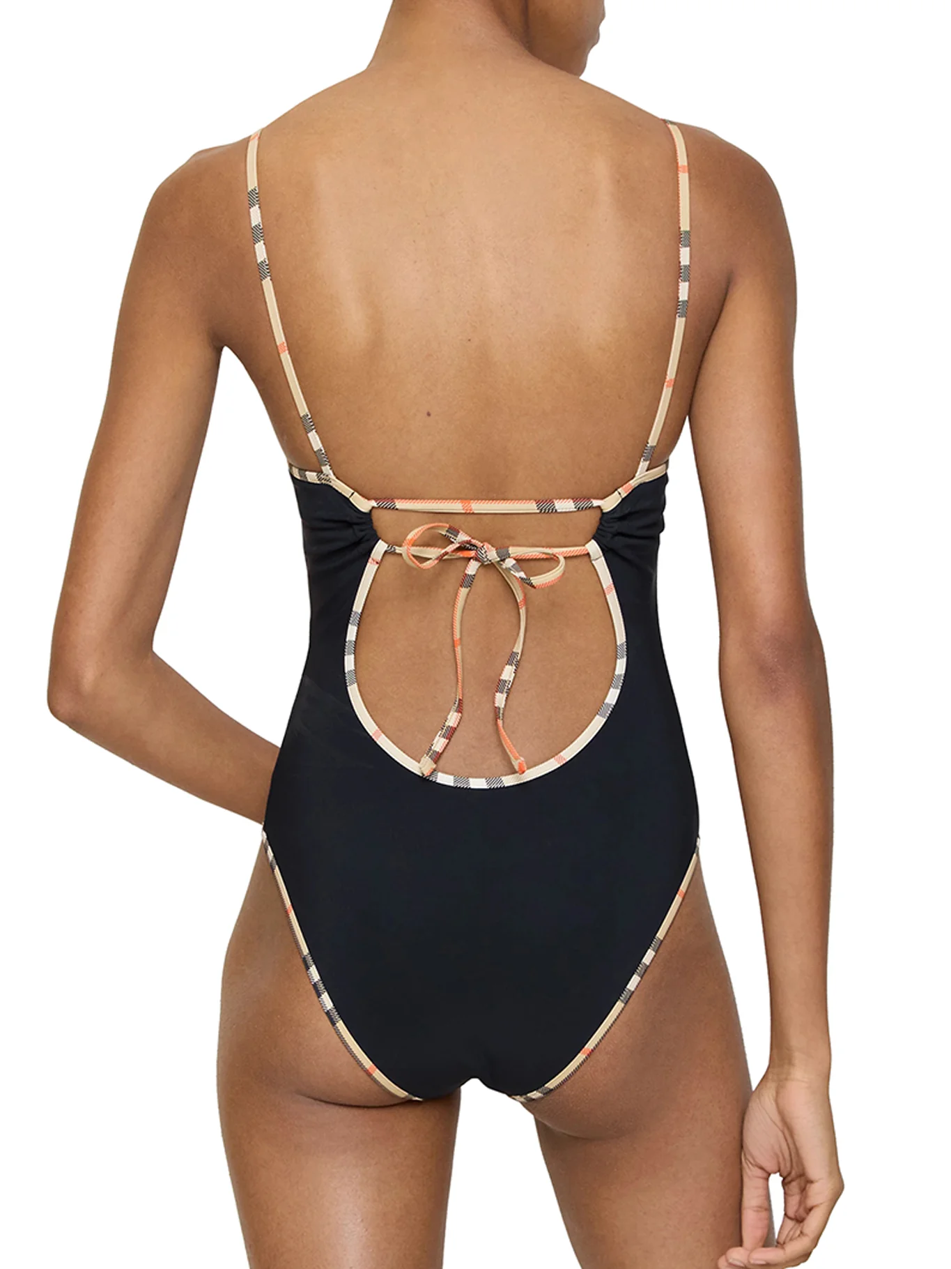 SWIMSUIT WITH CHECKED FINISHES - Image 3