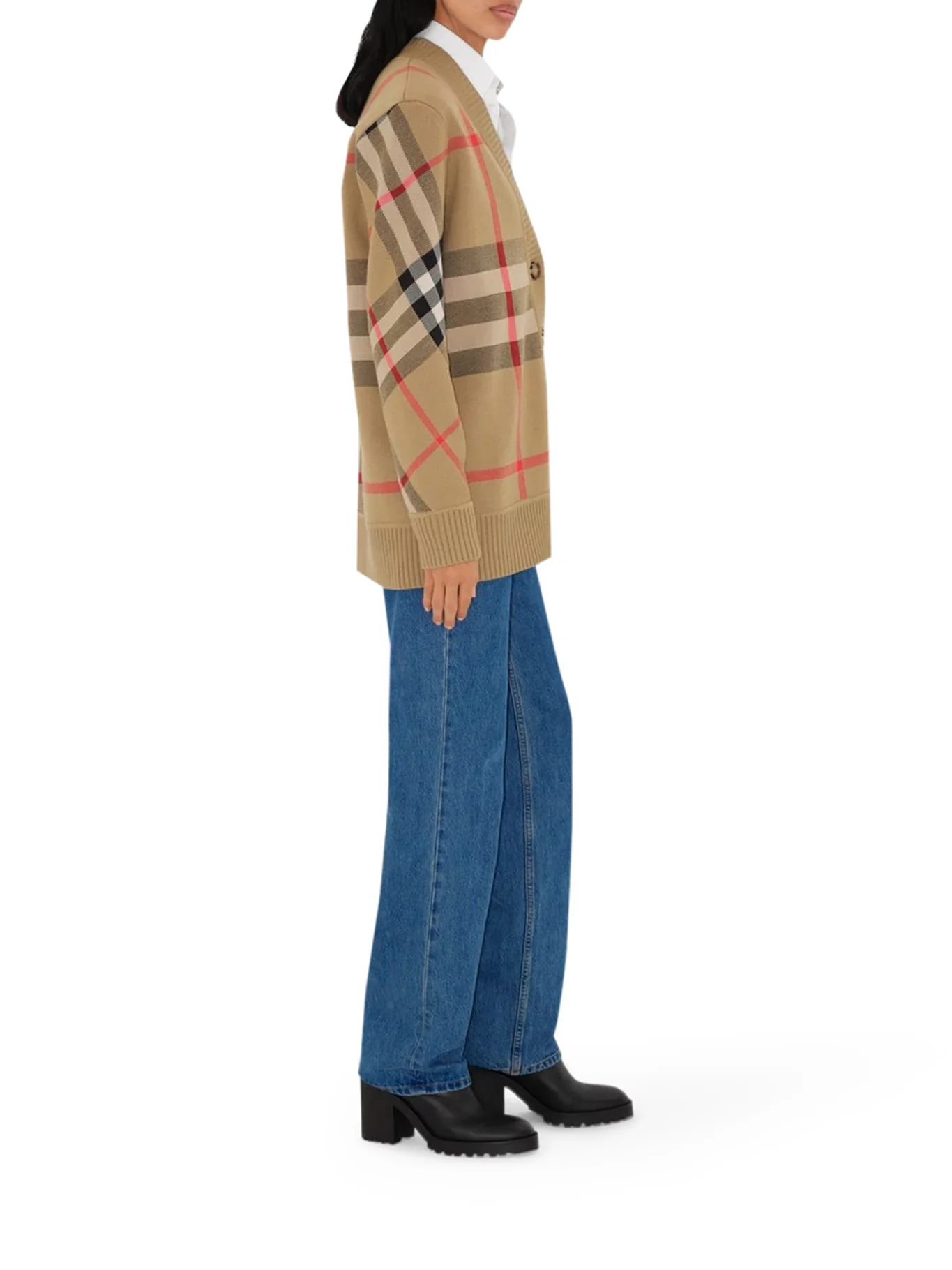CHECK WOOL BLEND CARDIGAN - Image 3