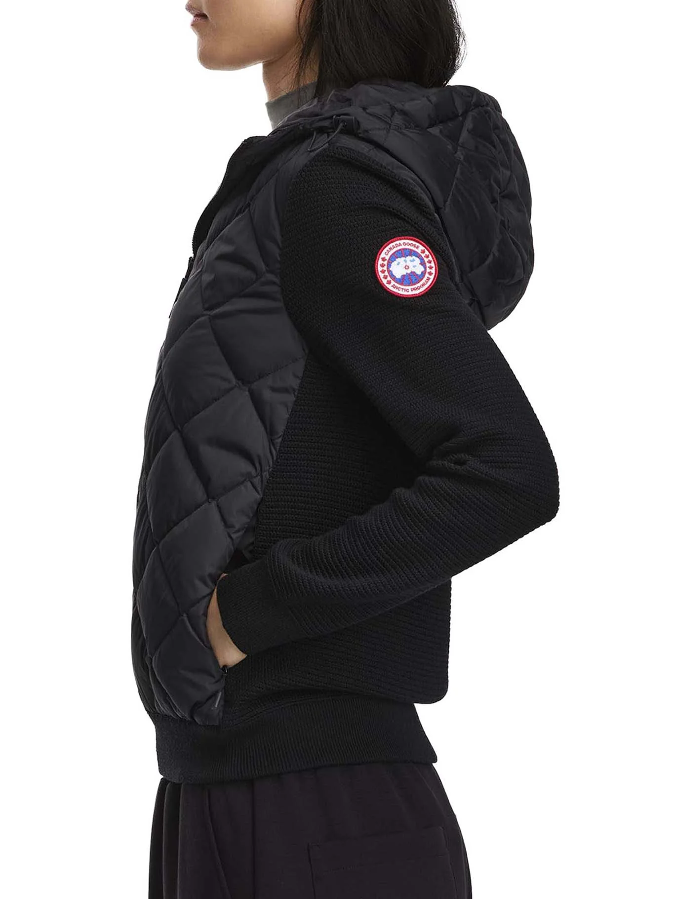 HYBRIDGE® QUILTED KNIT HOODED JACKET - Image 5
