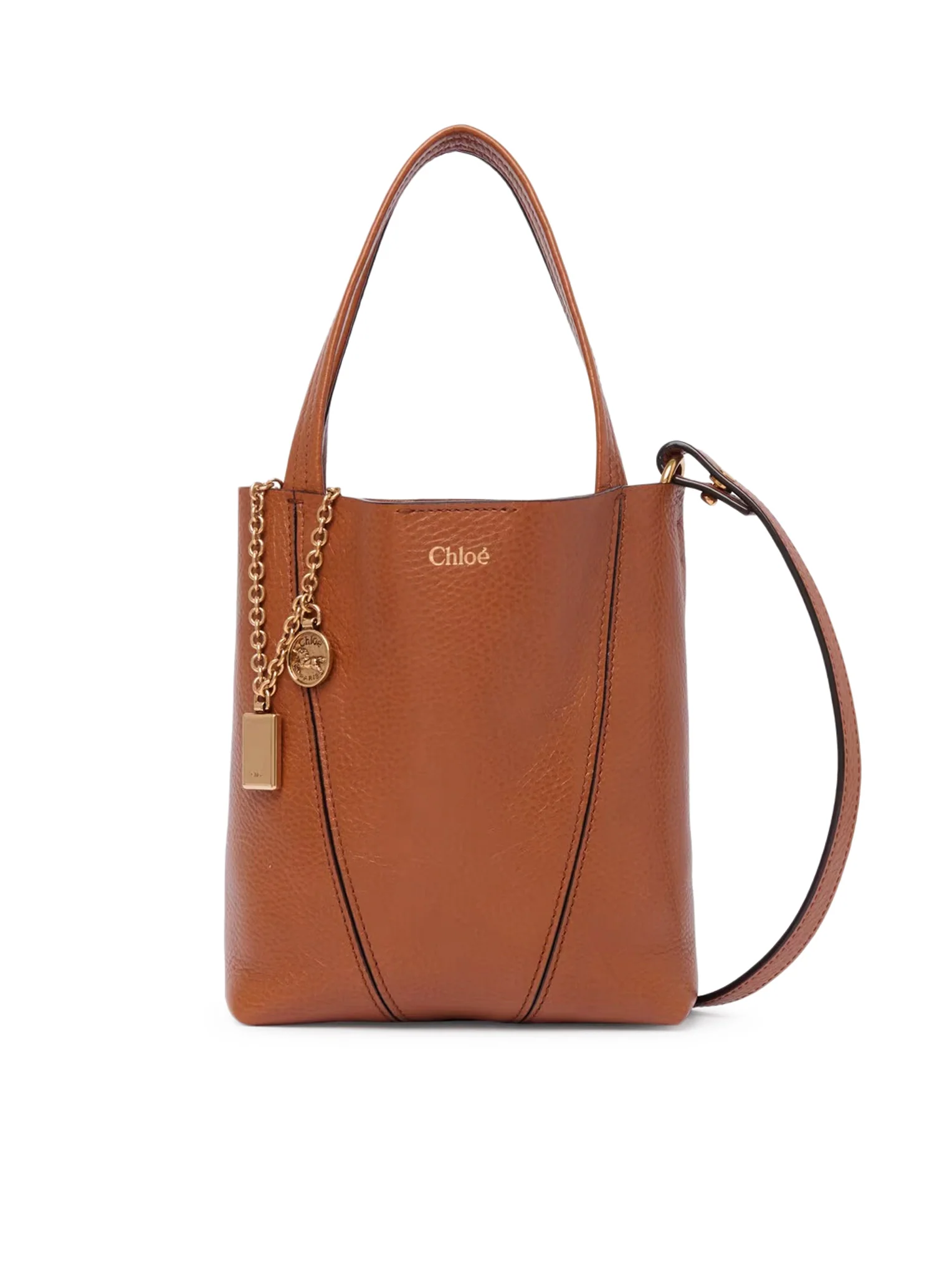 CHLOÉ SPIN SMALL TOTE BAG IN GRAINY LEATHER - Image 5