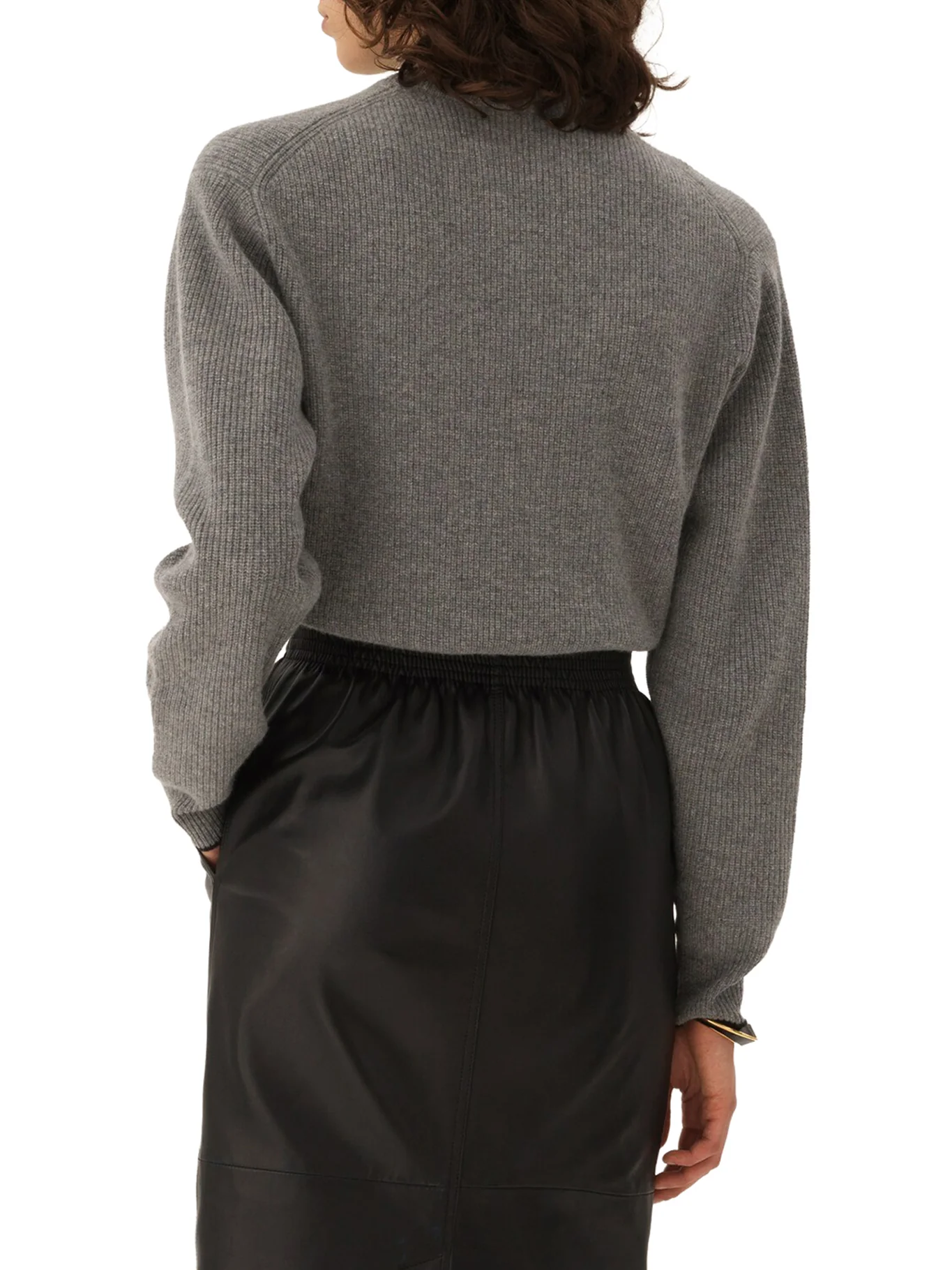 CROPPED WOOL KNIT SWEATER WITH LOGO - Image 4