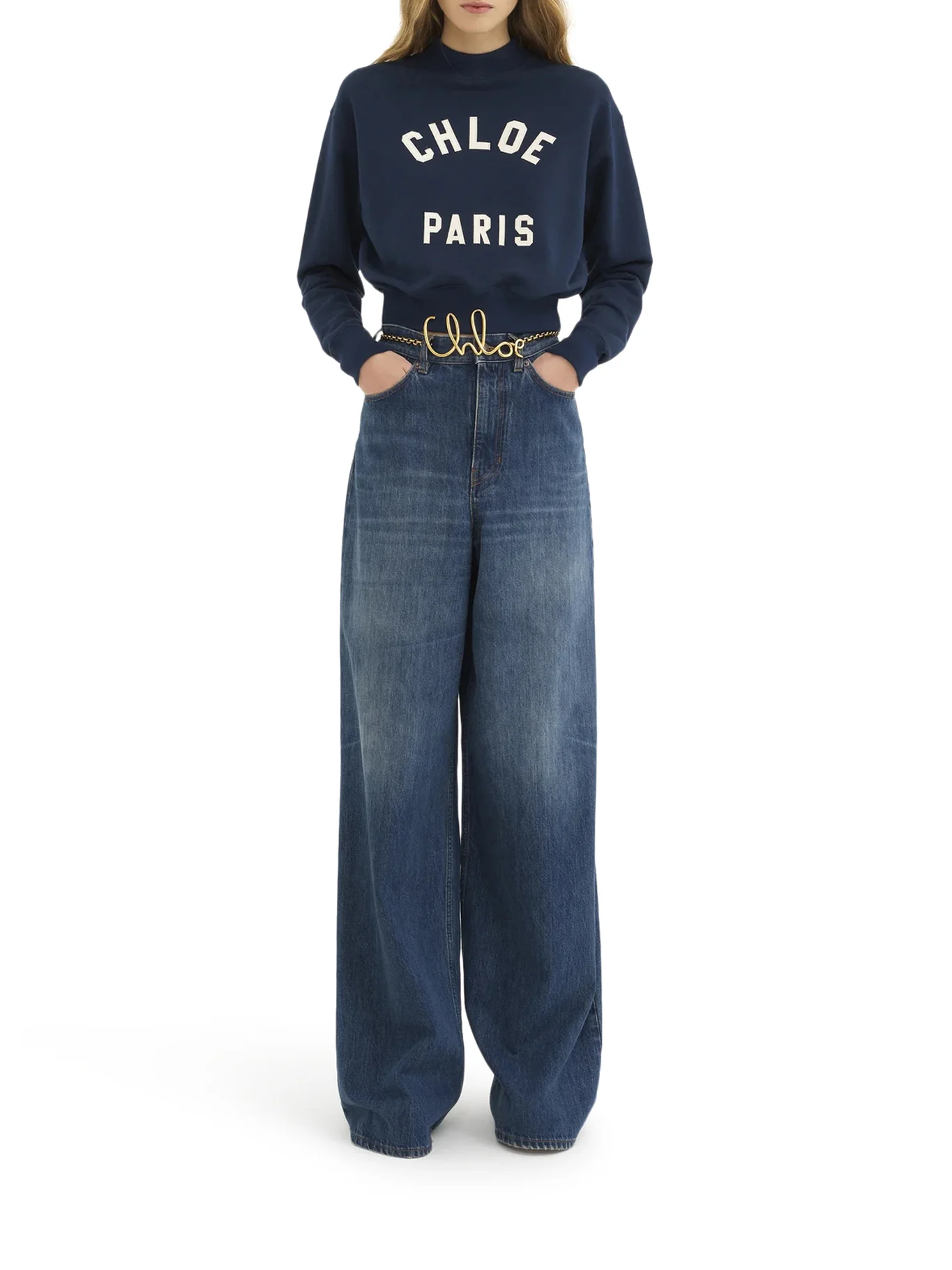 HIGH NECK SWEATER WITH LOGO - Image 2