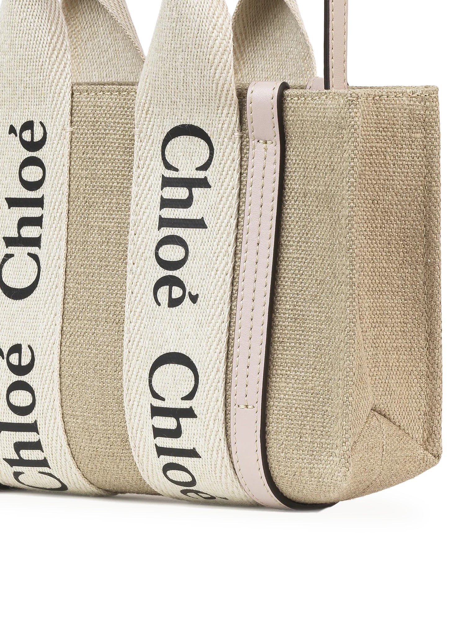 MINI WOODY LINEN TOTE BAG - Image 3
