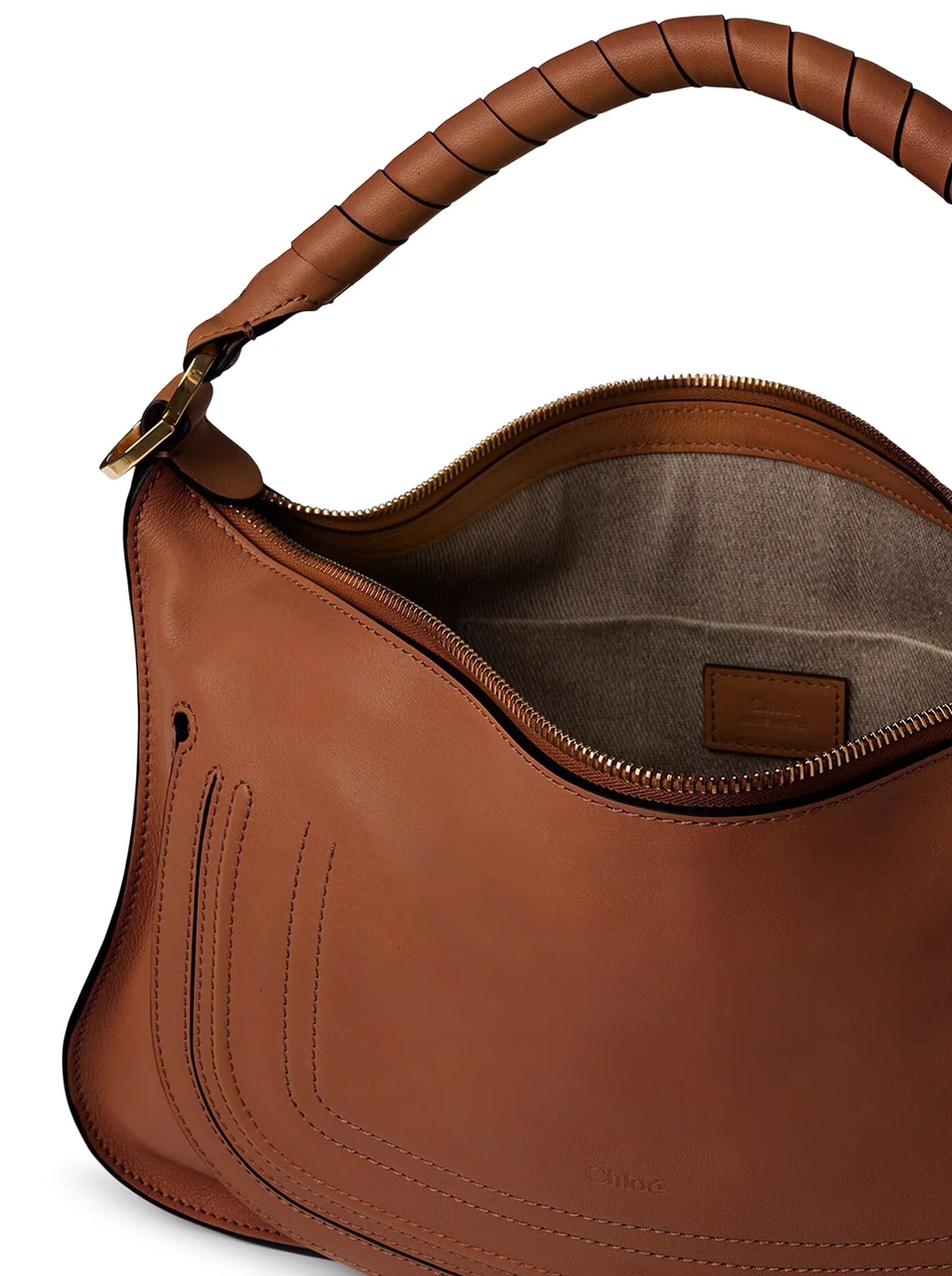 SMALL MARCIE SHOULDER BAG IN CLAY BROWN SOFT LEATHER - Image 5