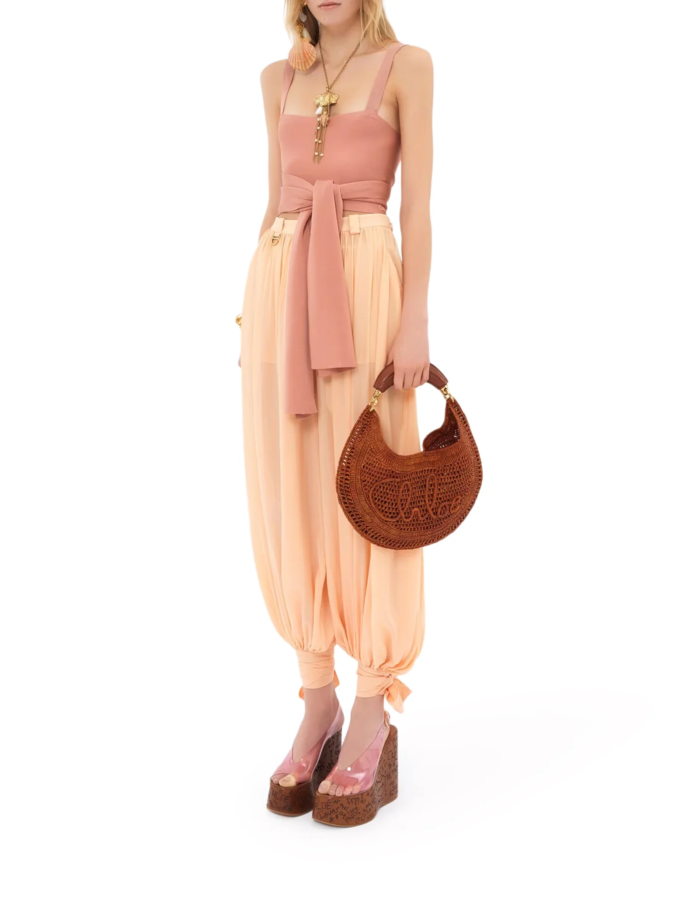 SUMMER BANANA RAFFIA HOBO BAG - Image 2