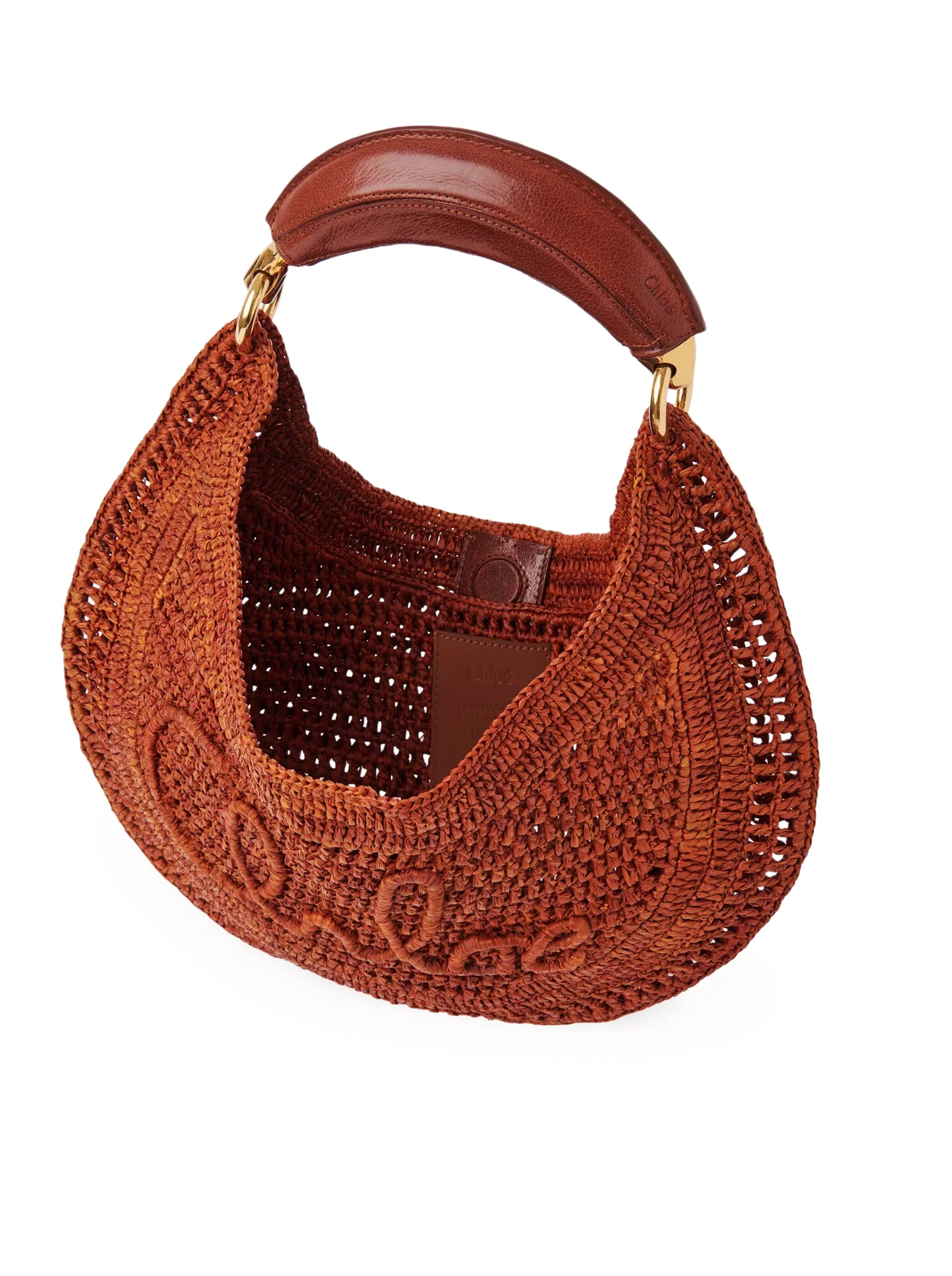 SUMMER BANANA RAFFIA HOBO BAG - Image 6
