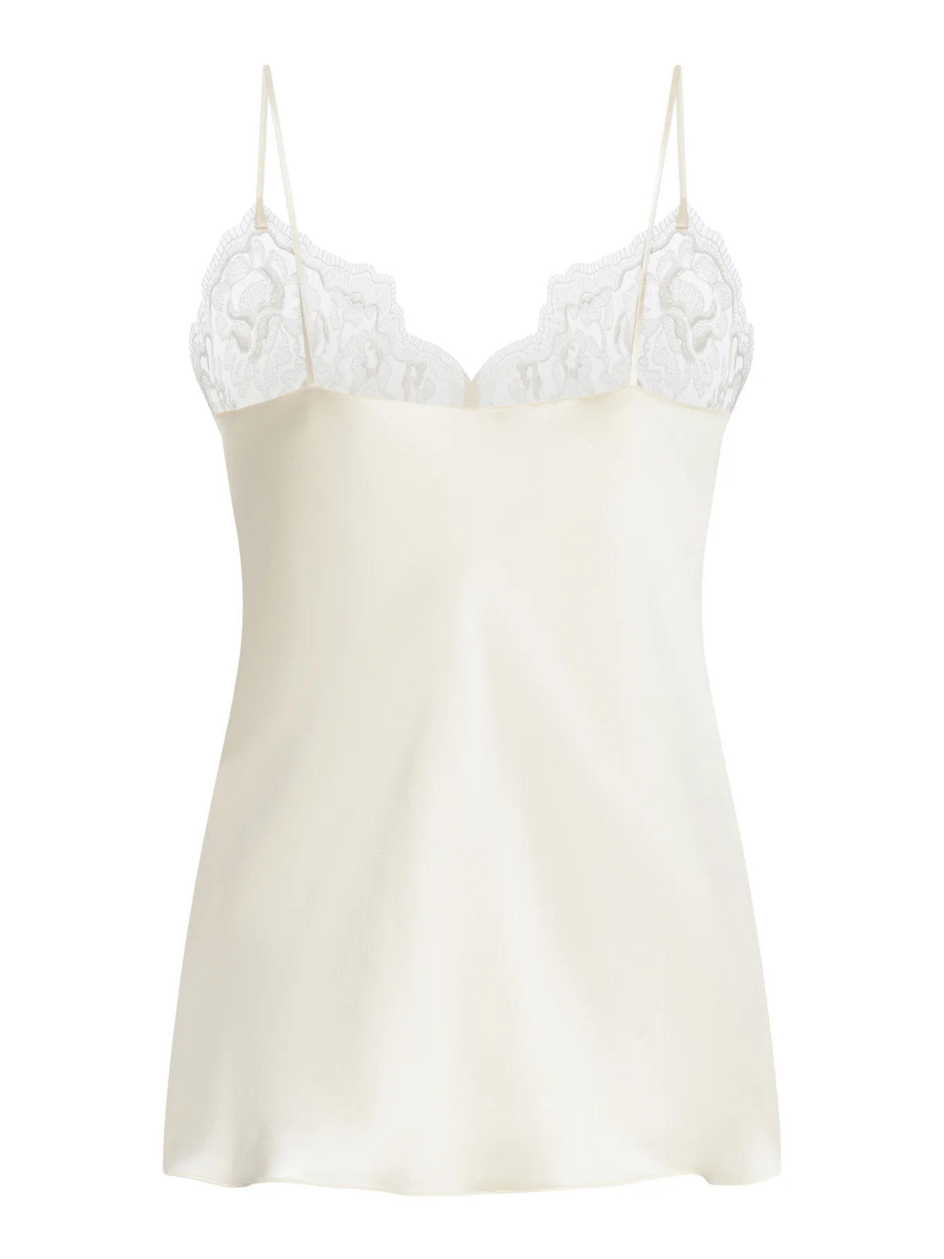 TANK TOP IN WASHED SILK SATIN AND LACE - Image 2