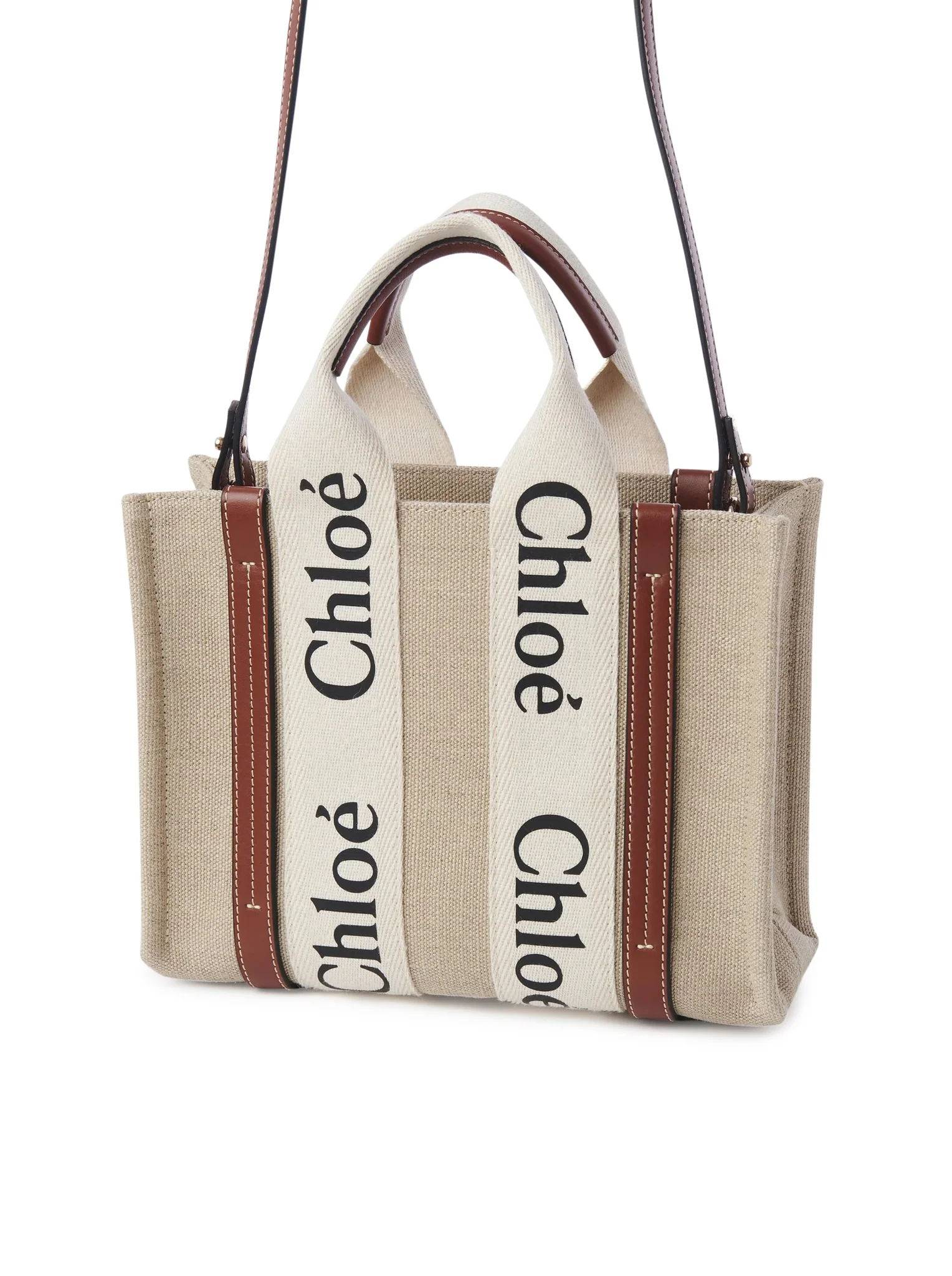 WOODY SMALL LINEN TOTE BAG - Image 4