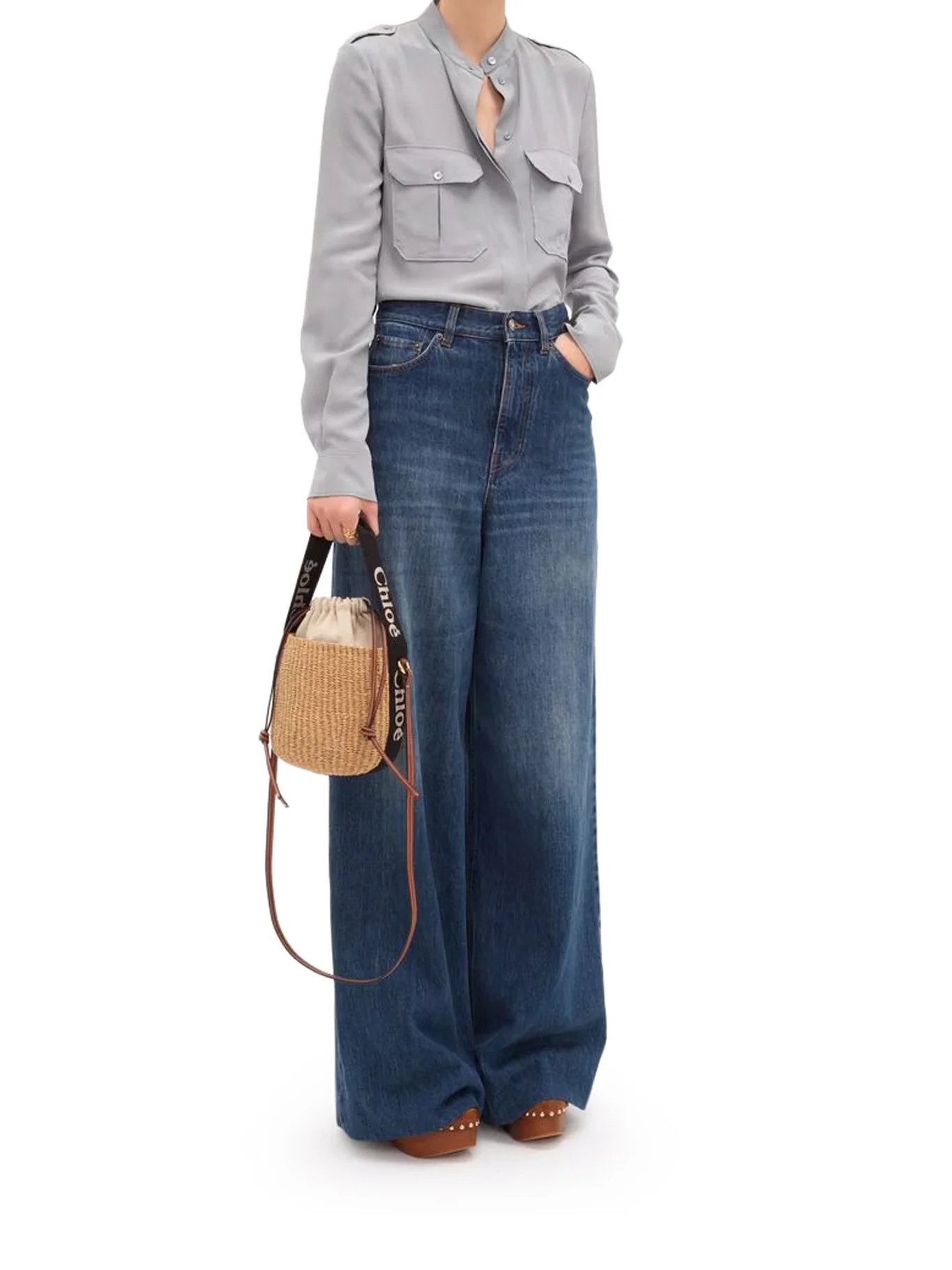 WOODY SMALL BASKET BAG IN NATURAL FIBERS - Image 3