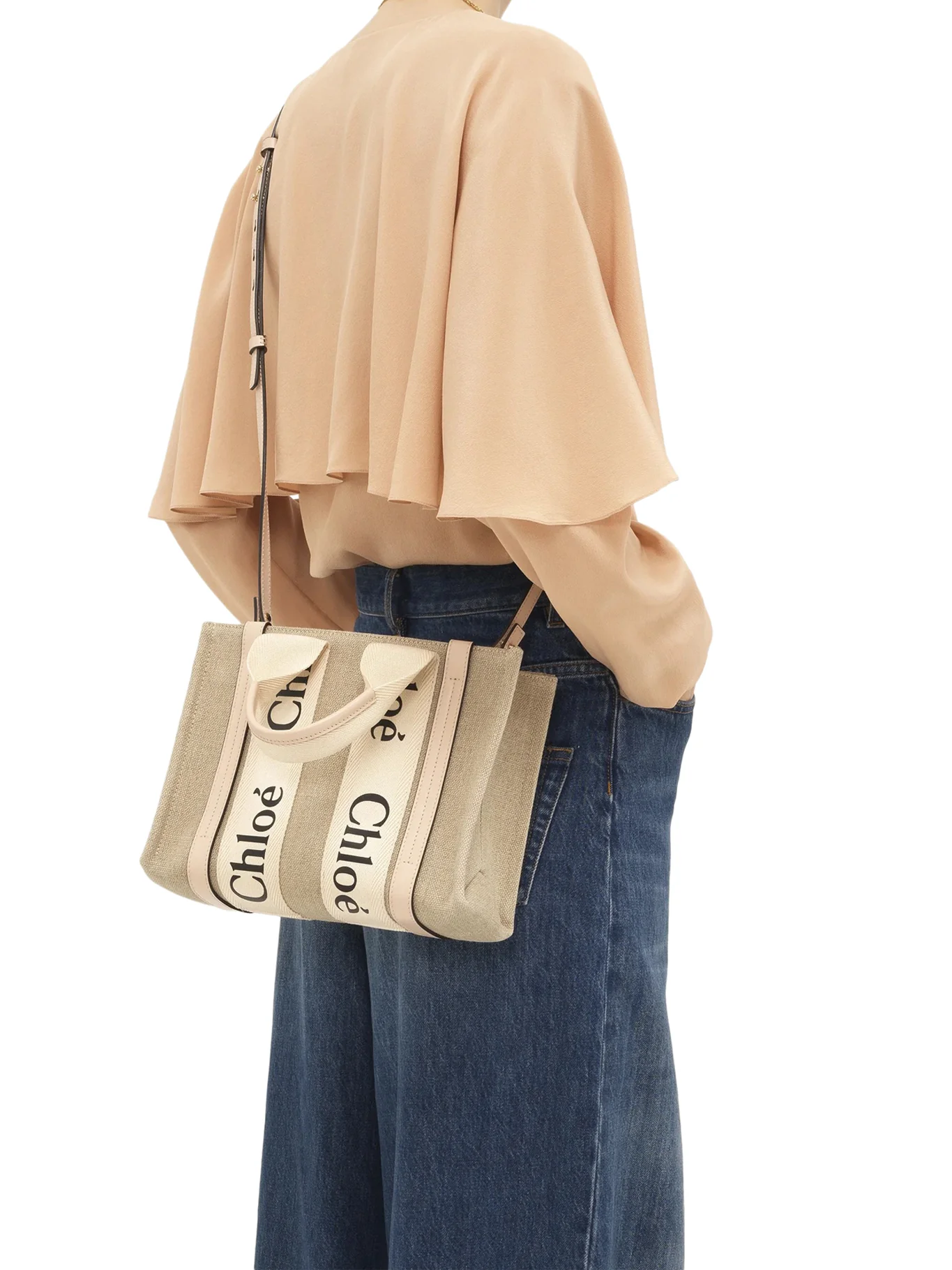 WOODY SMALL LINEN TOTE BAG - Image 2