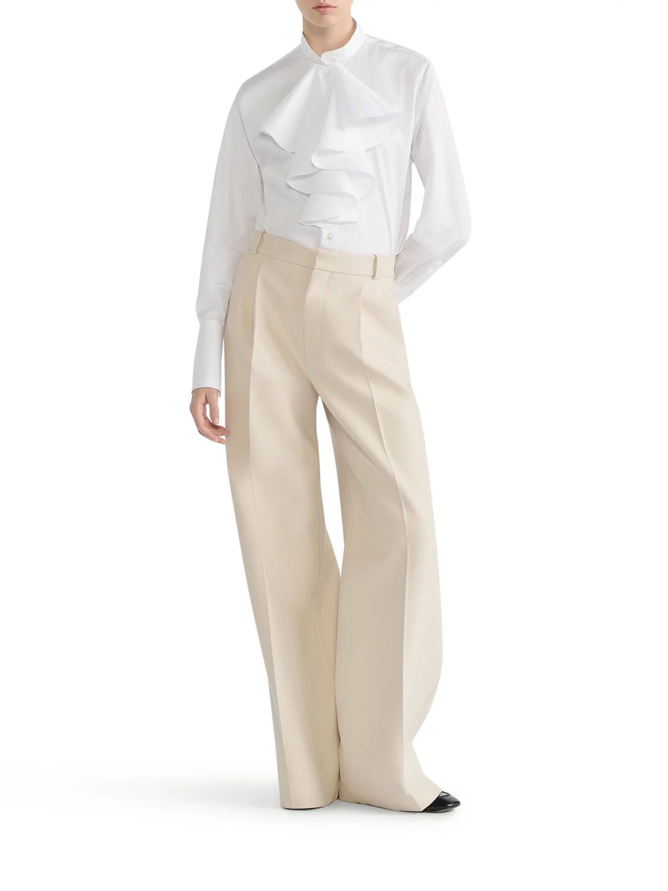 BLOUSE WITH RUFFLED NECKLINE - Image 2