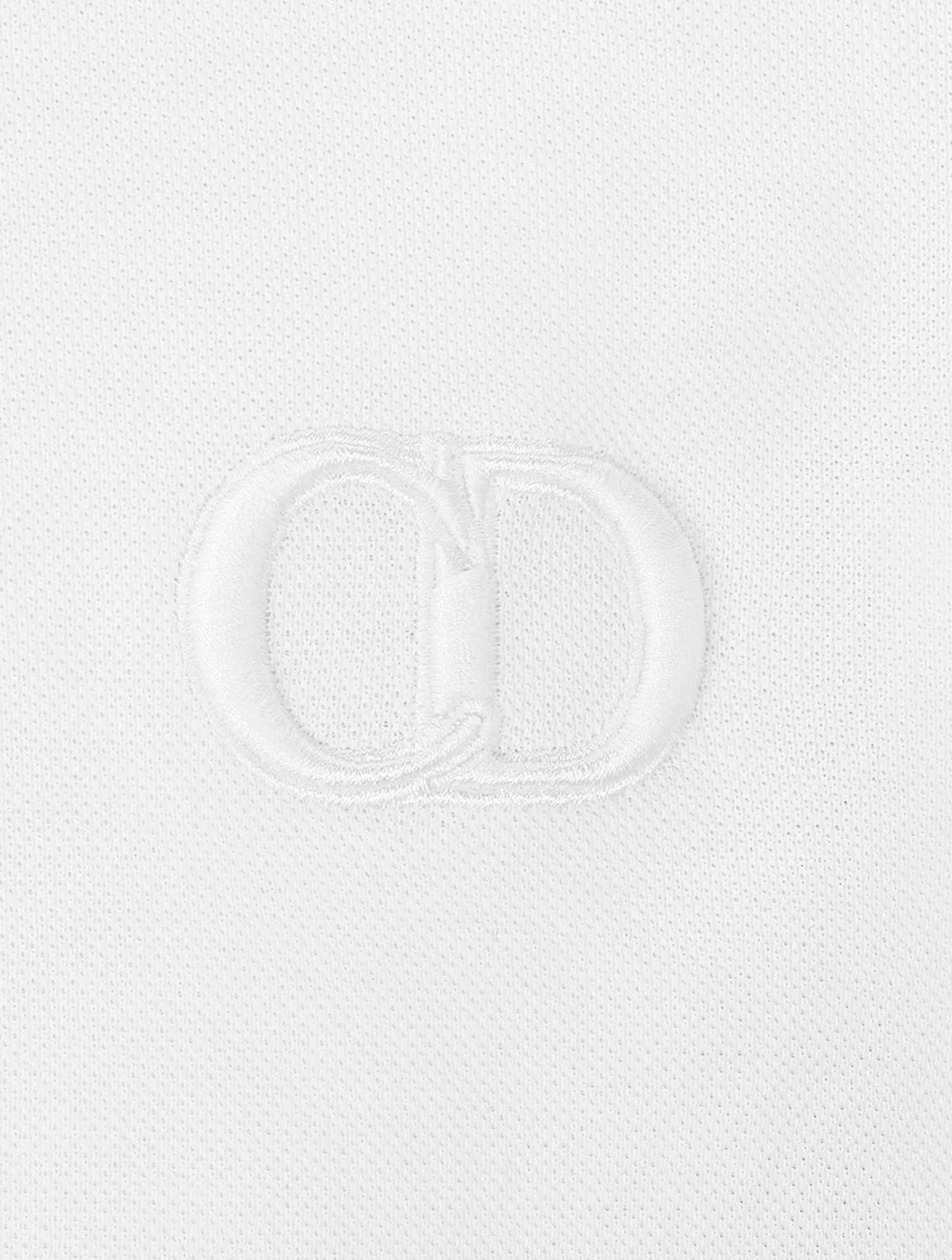 CD ICON POLO SHIRT IN WHITE COTTON PIQUÉ - Image 3