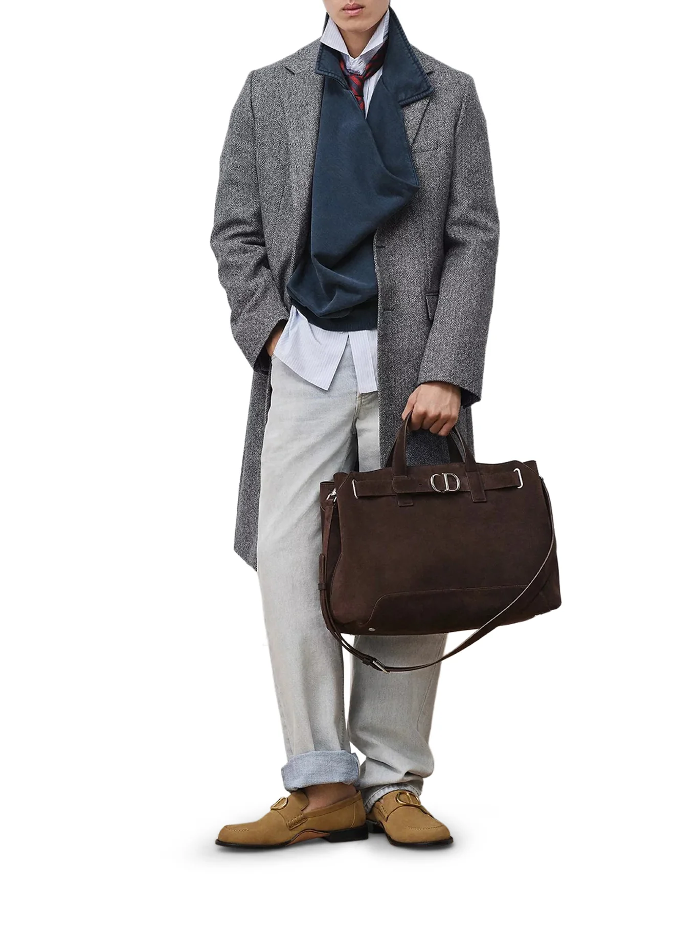 CLASSIC GREY VIRGIN WOOL COAT - Image 2