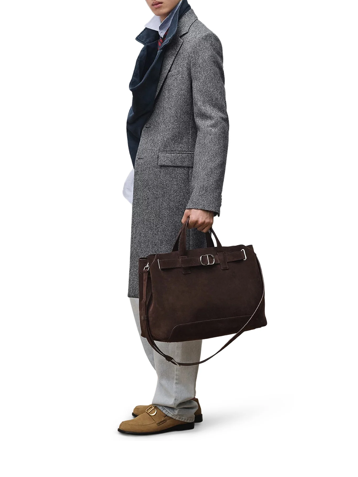 CLASSIC GREY VIRGIN WOOL COAT - Image 3