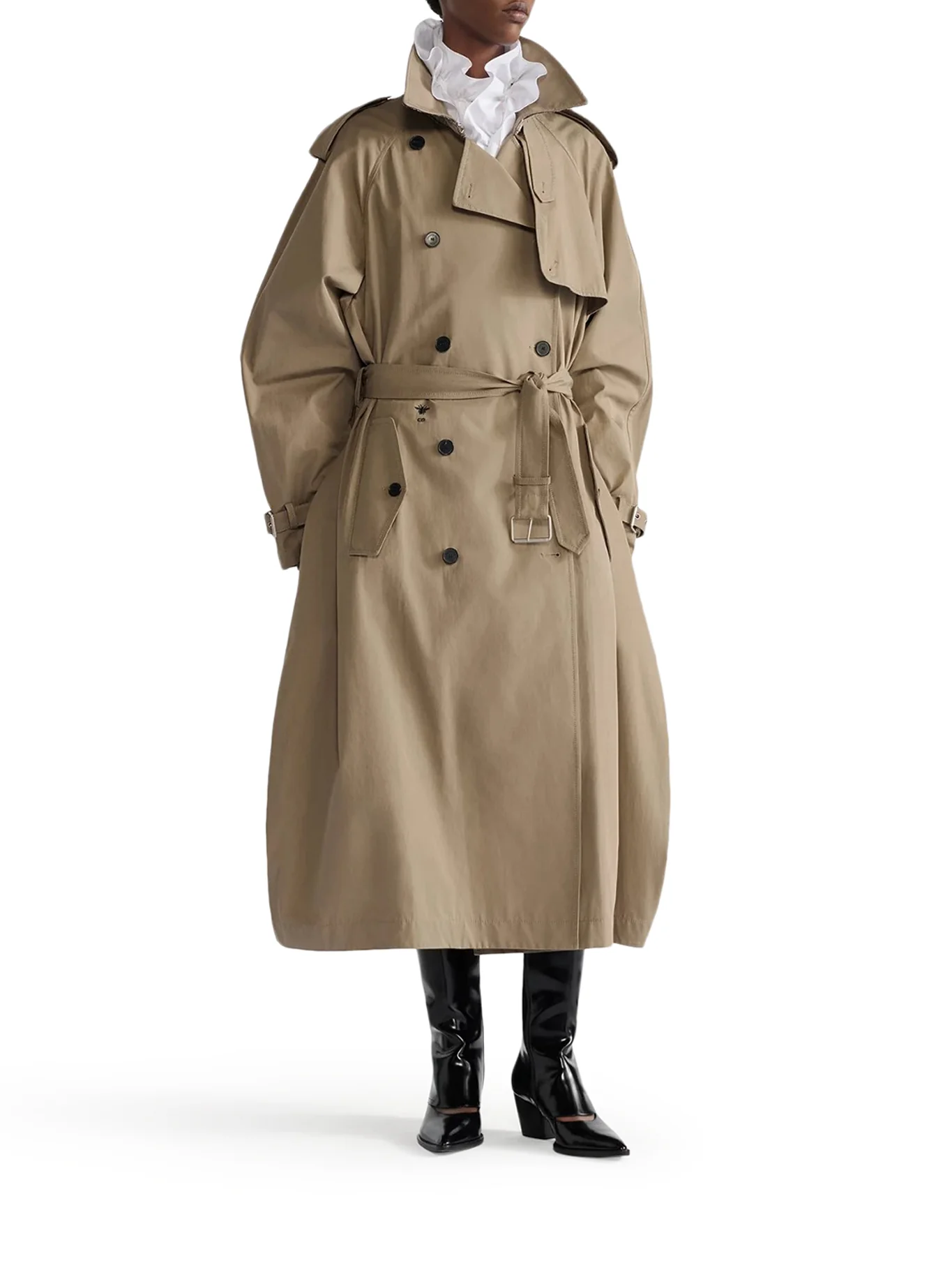COTTON GABARDINE TRENCH COAT - Image 2