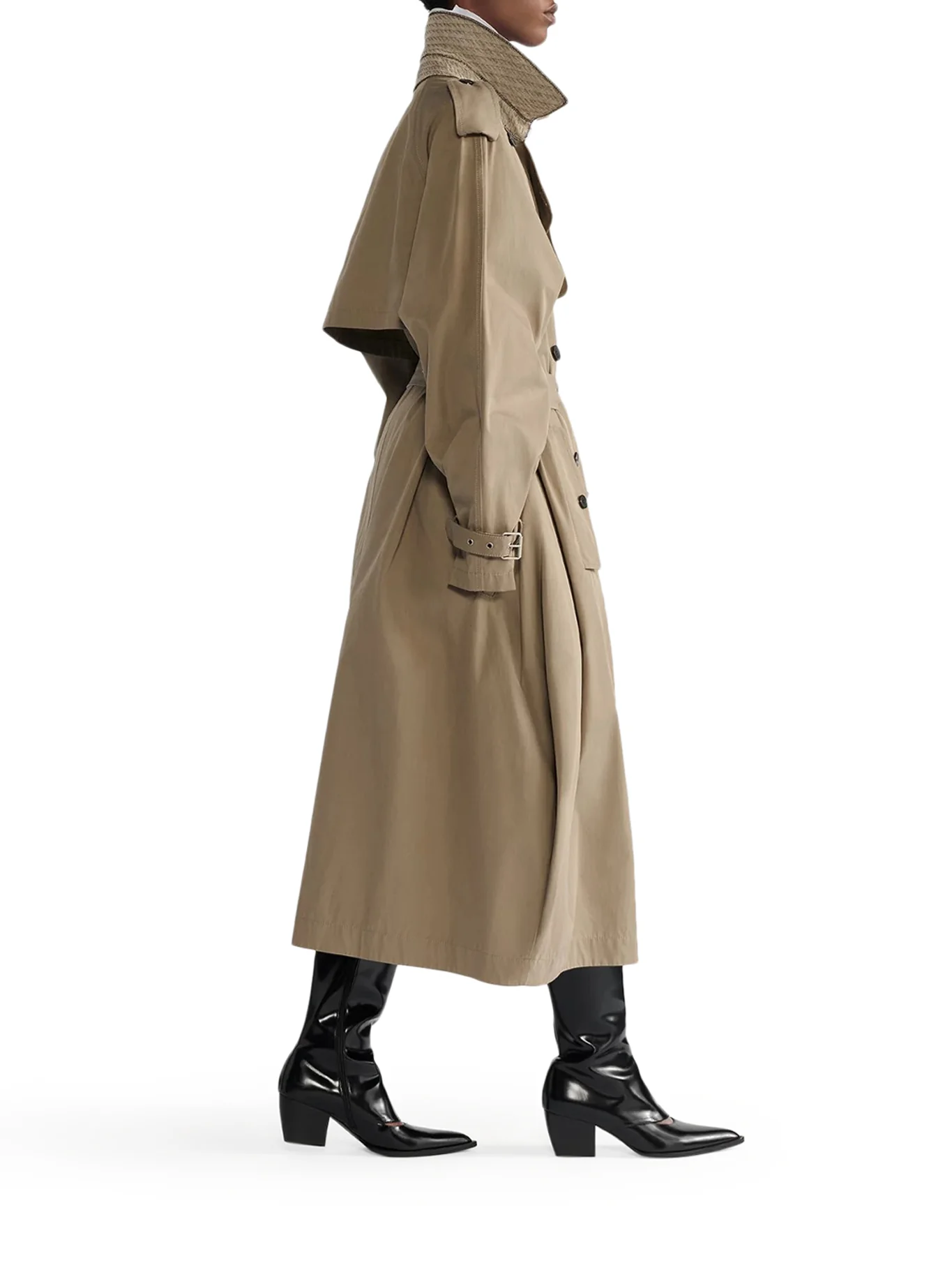 COTTON GABARDINE TRENCH COAT - Image 3