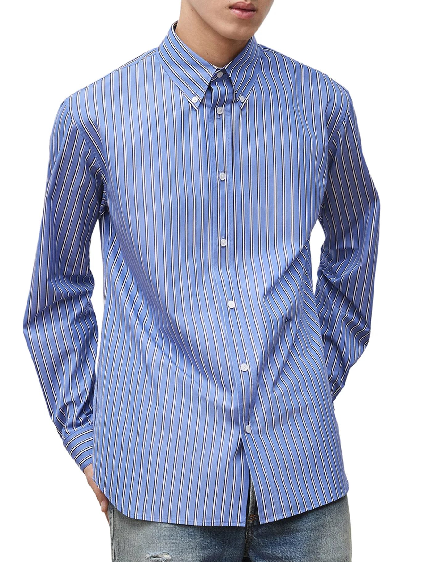 DIOR EMBROIDERED SHIRT IN STRIPED COTTON POPLIN - Image 3