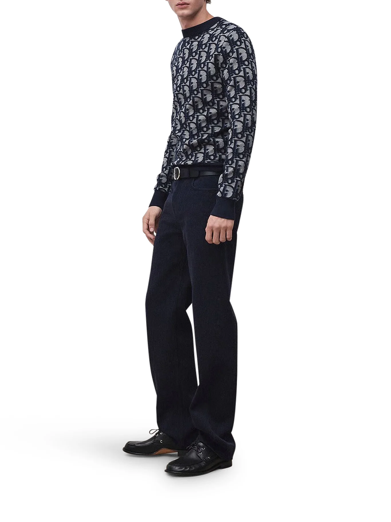 DIOR OBLIQUE JACQUARD SWEATER IN COTTON, WOOL AND SILK BLEND - Image 2