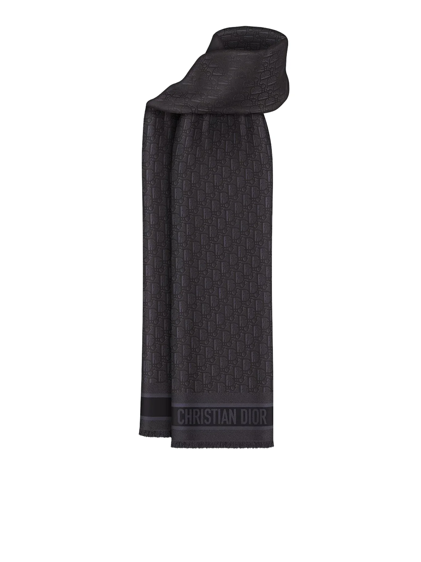 DIOR OBLIQUE NATTE STOLE IN CASHMERE AND SILK - Image 2