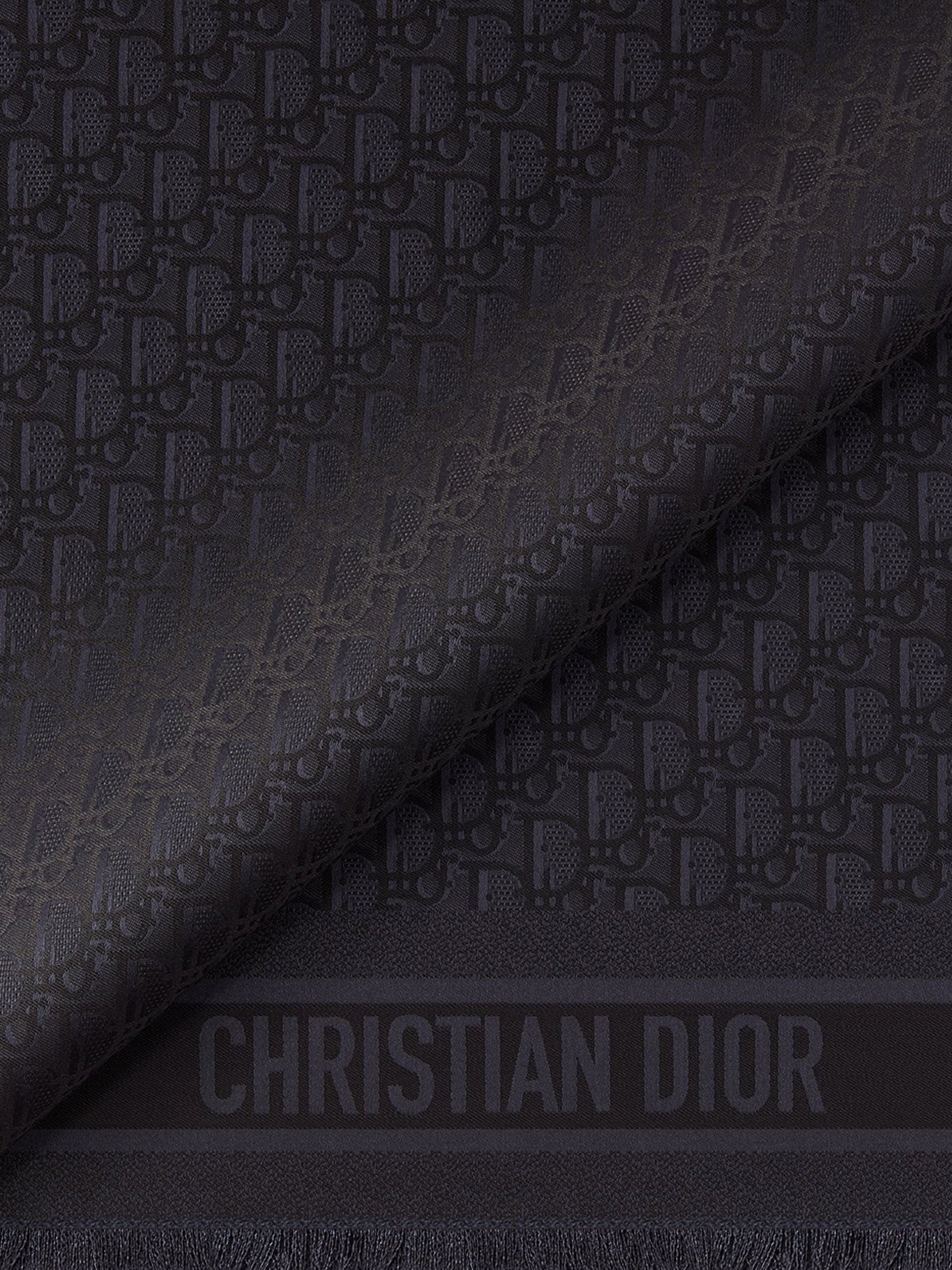 DIOR OBLIQUE NATTE STOLE IN CASHMERE AND SILK - Image 3
