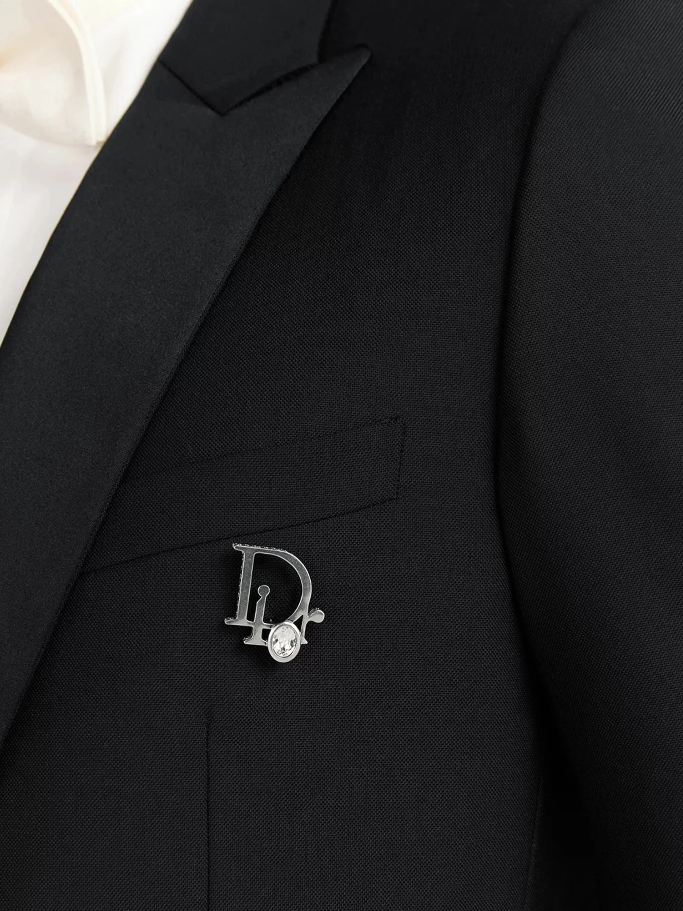 DIOR SPARKLE BROOCH IN BRASS WITH SILVER-TONE FINISH - Image 2