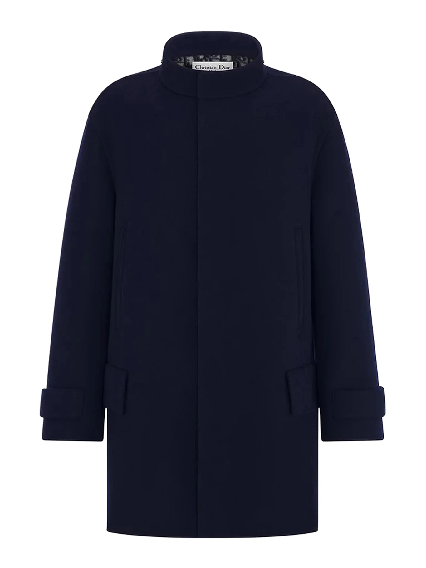 DOUBLE-FACED VIRGIN WOOL AND SILK SCARF COLLAR COAT - Image 3